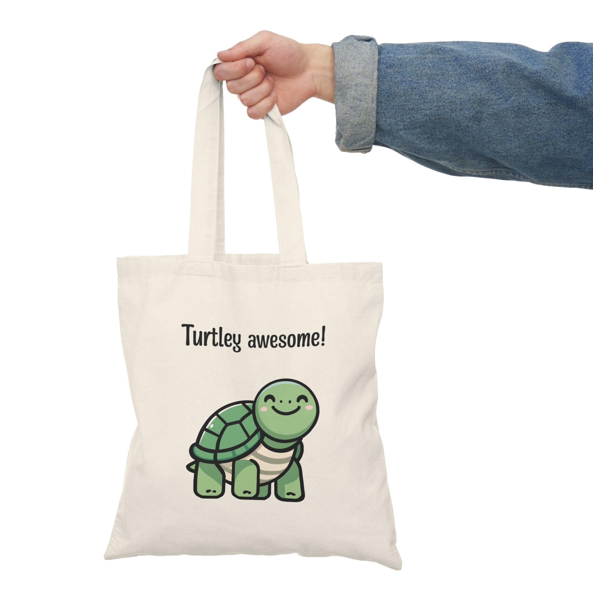 Turtley Awesome Tote Bag – Cute Cartoon Turtle Eco Bag | Buy Online from The Home Crafters
