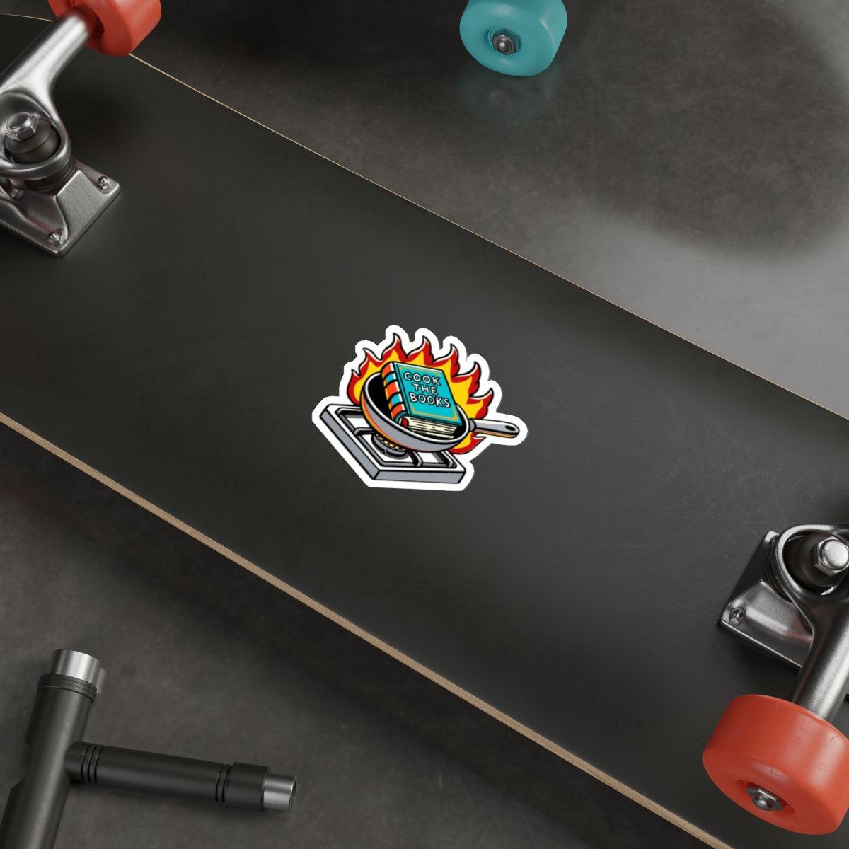 Cook the Books Sticker – Funny Accountant Pun Vinyl Decal | Buy Online from The Home Crafters