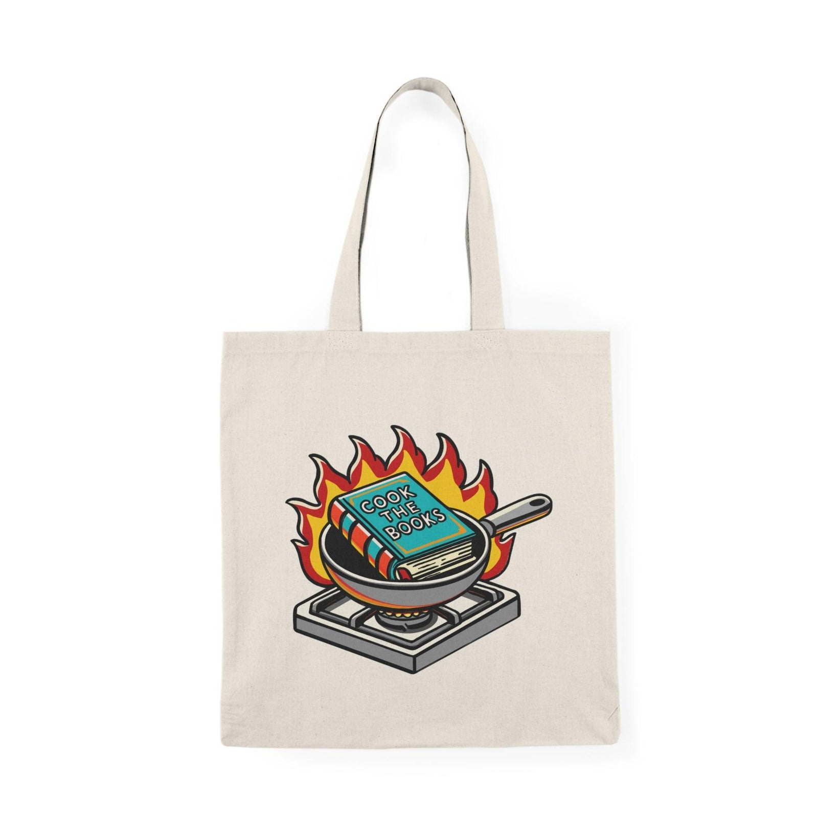 Cook the Books Tote Bag – Recycled Cotton, Funny Pun Gift | Buy Online from The Home Crafters