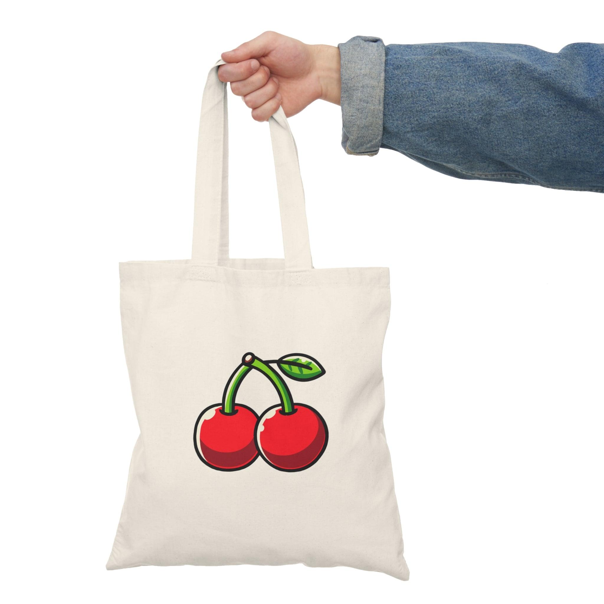 Cartoon Cherry Tote Bag – Cute Fruit Design, Recycled | Buy Online from The Home Crafters