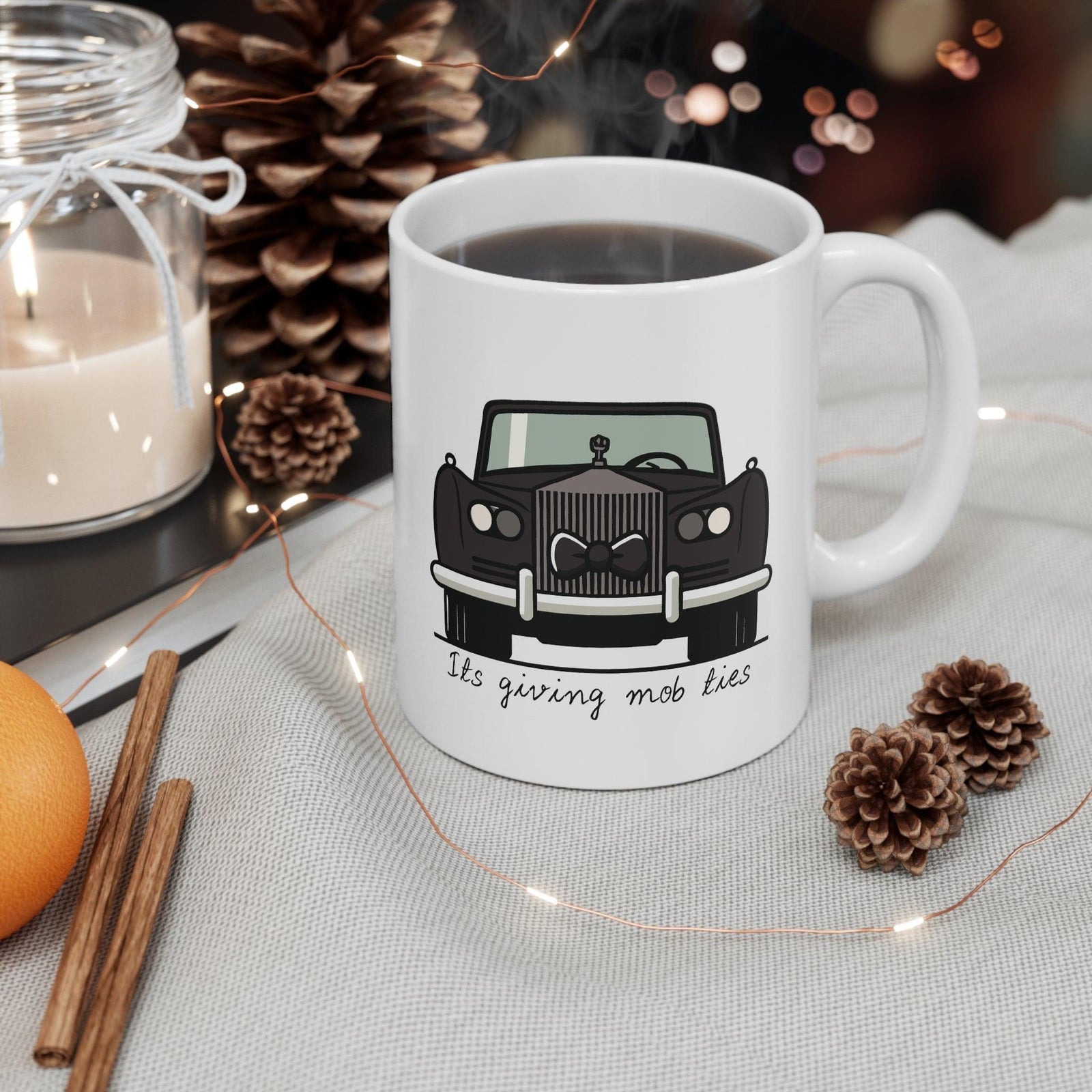 It’s Giving Mob Ties Rolls Royce Mug | 11 oz Luxe Pun | Buy Online from The Home Crafters