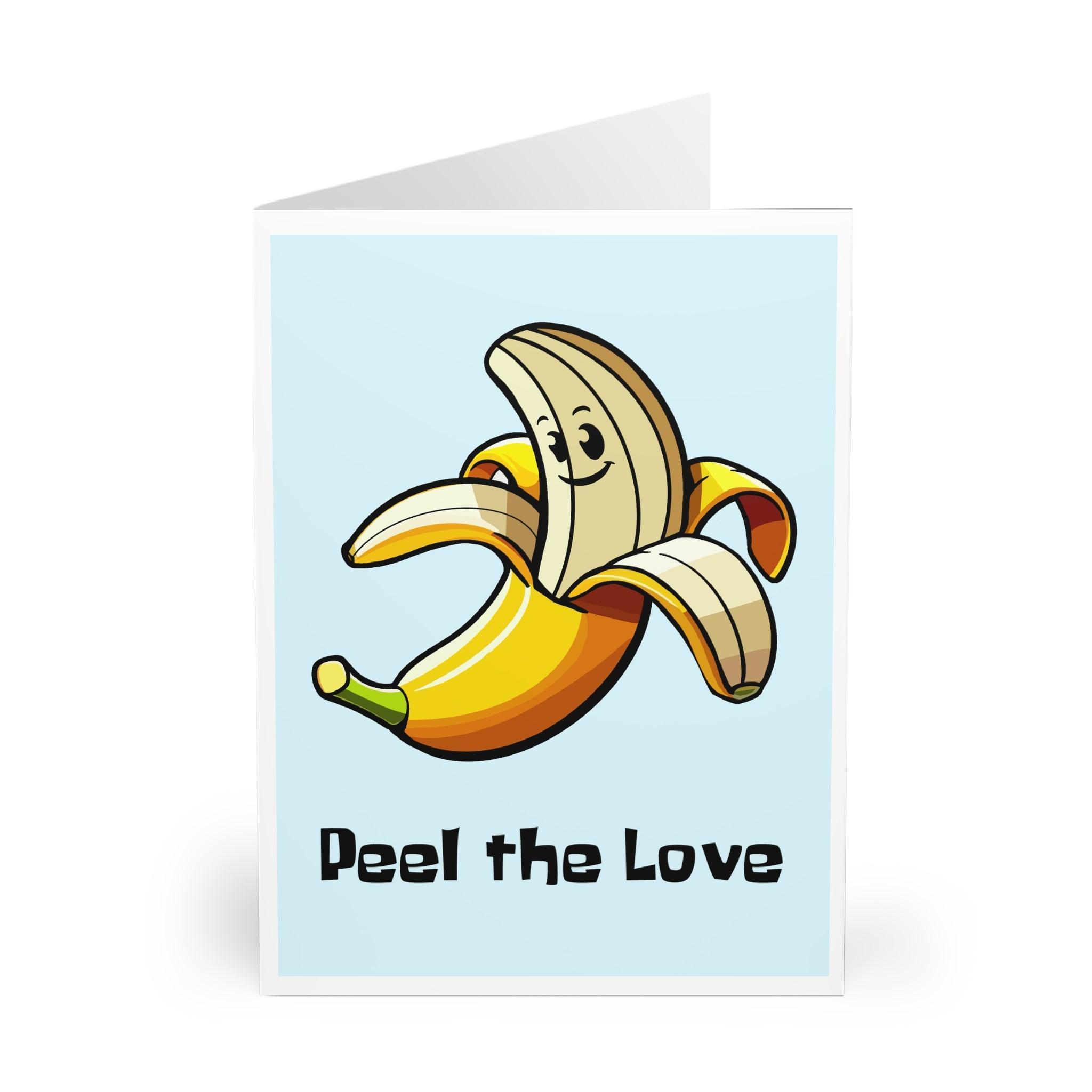 Peel the Love – Cute Banana Pun Greeting Card for Anyone | Buy Online from The Home Crafters