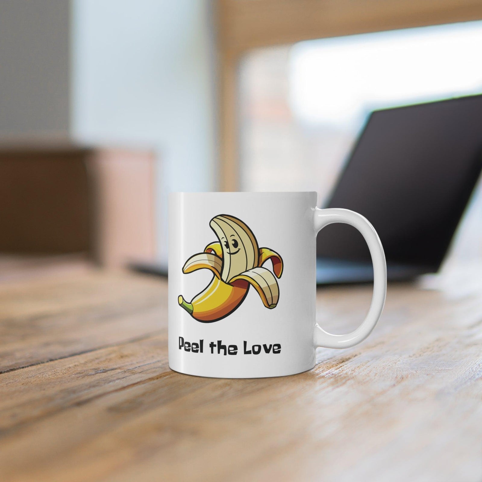 Peel the Love Banana Mug | Cheery 11 oz Pun Gift | Buy Online from The Home Crafters