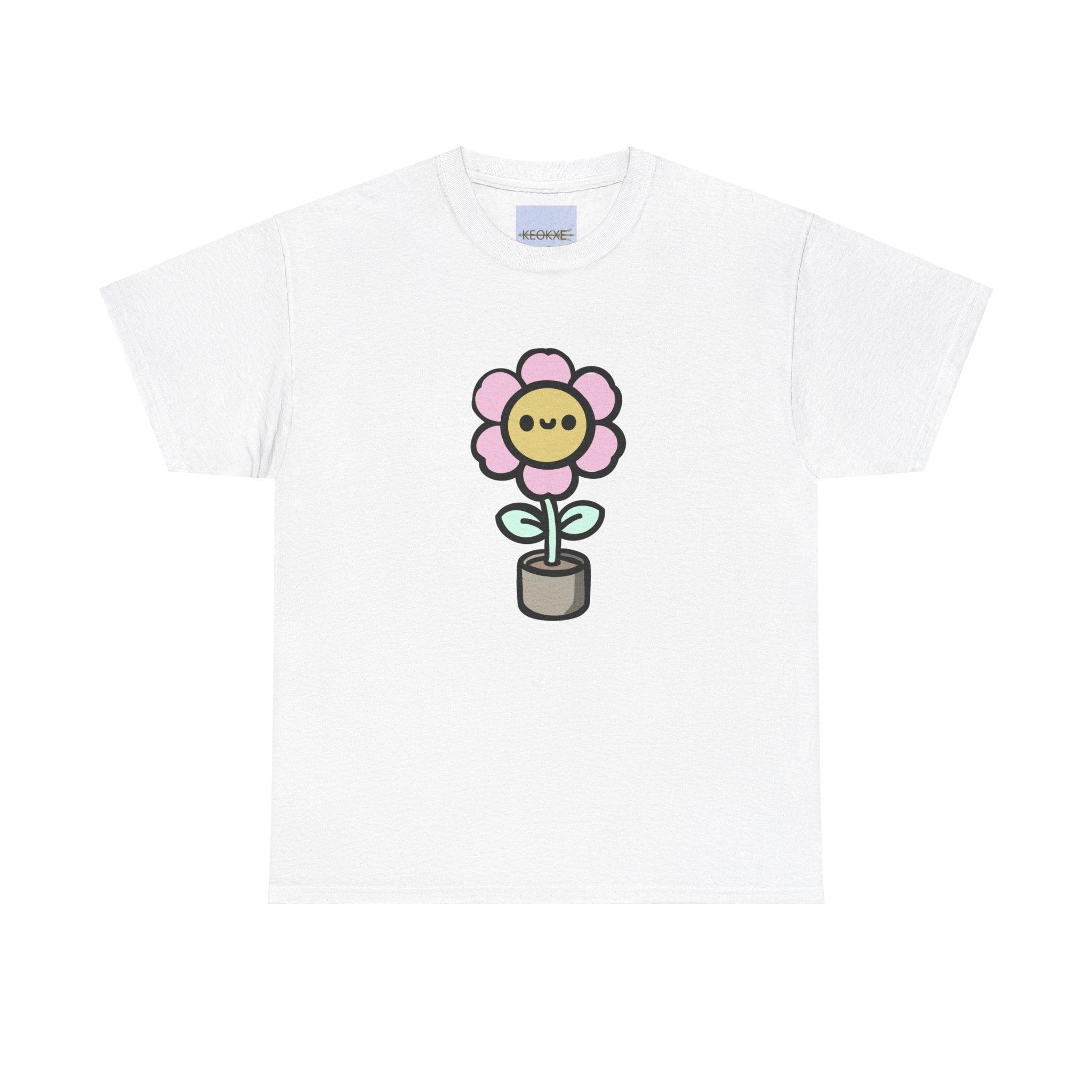 Cartoon Flower T-Shirt – Cute Nature - Inspired | Buy Online from The Home Crafters