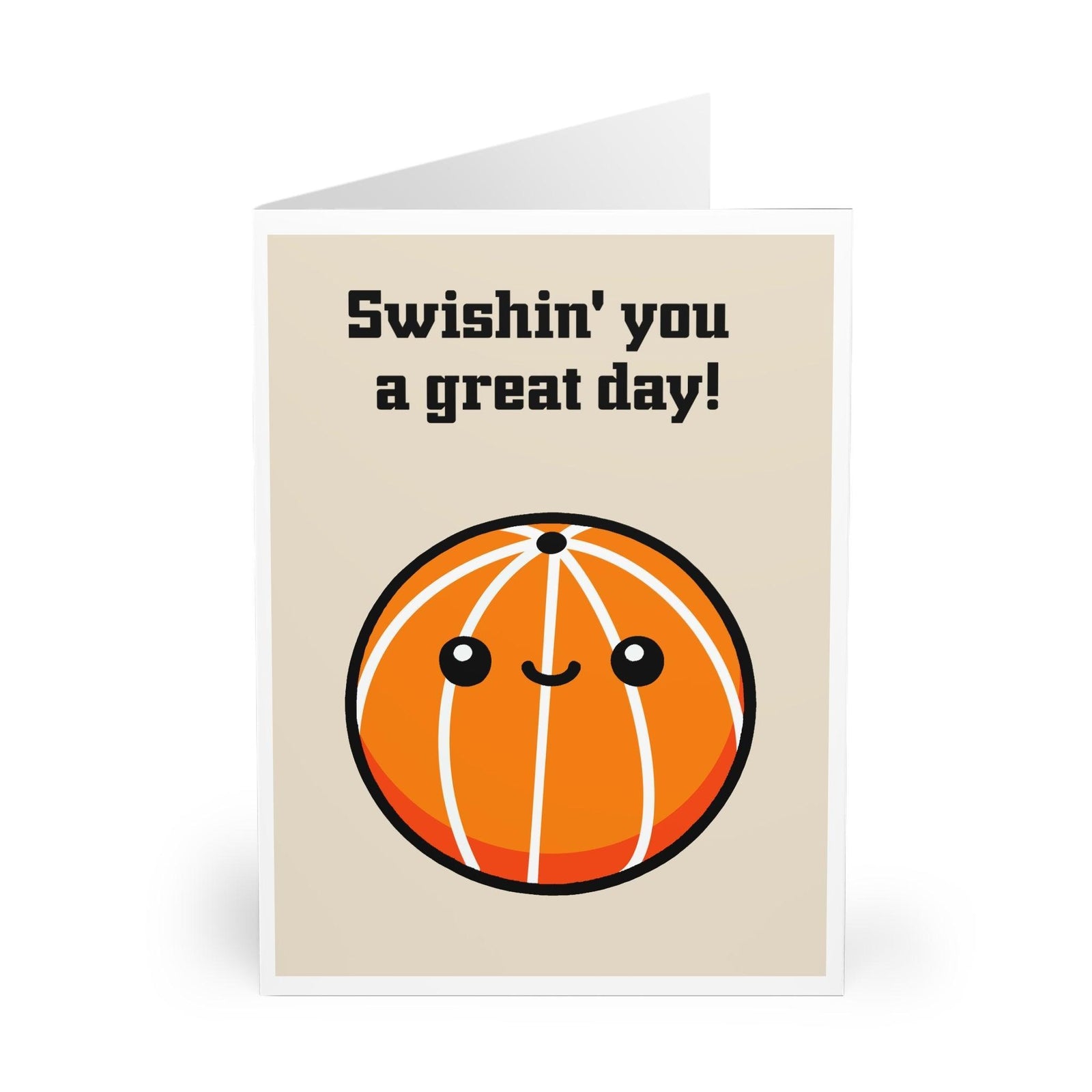 Swishin You a Great Day – Funny Minimalist Basketball Card | Buy Online from The Home Crafters