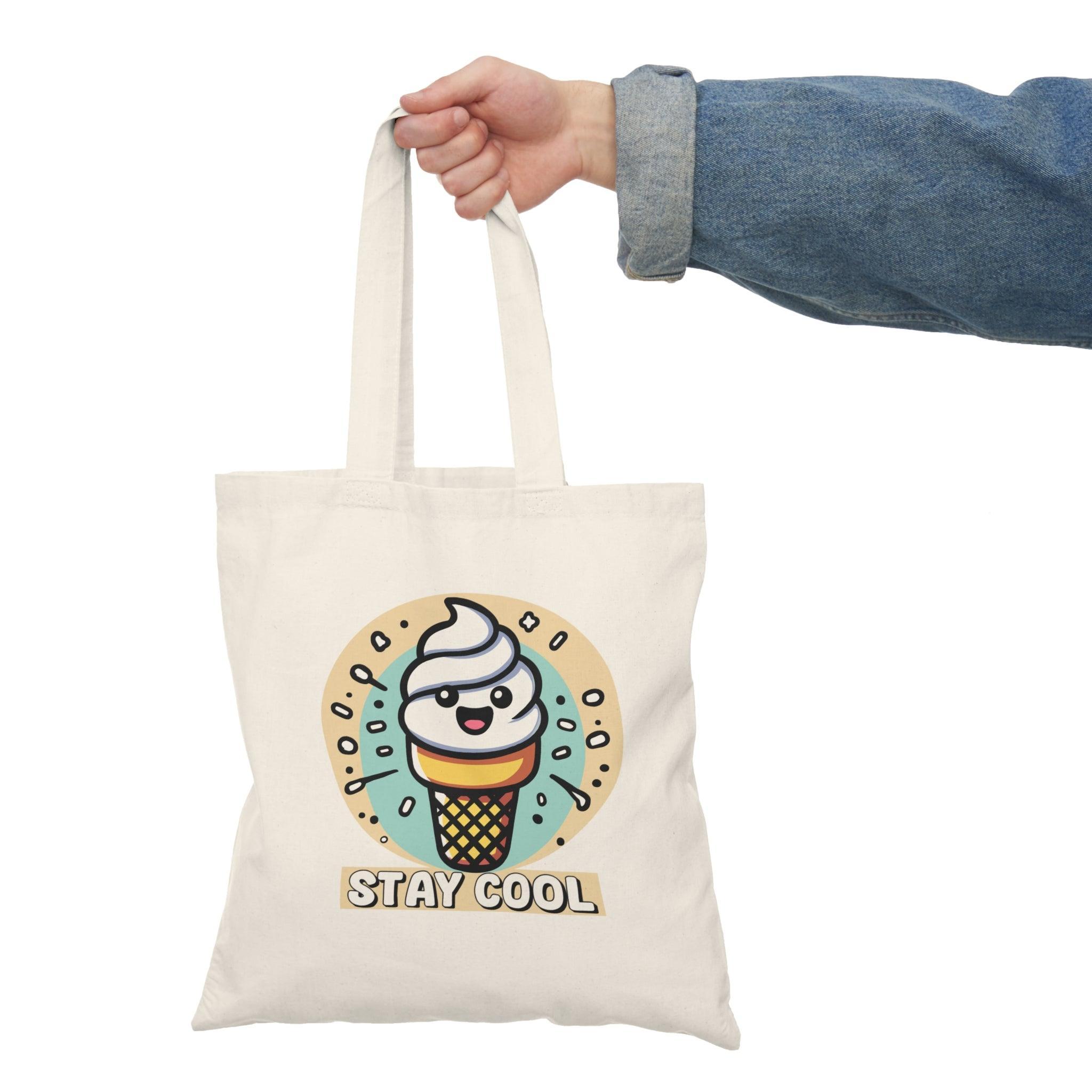 Stay Cool Tote Bag | Cartoon Ice Cream Eco Bag | Buy Online from The Home Crafters