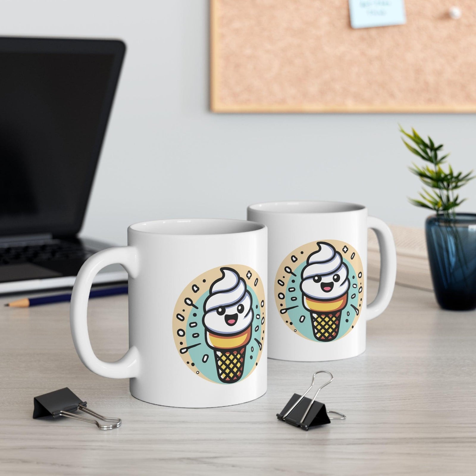 Ice - Cream Cone Cartoon Mug | Sweet 11 oz Treat | Buy Online from The Home Crafters
