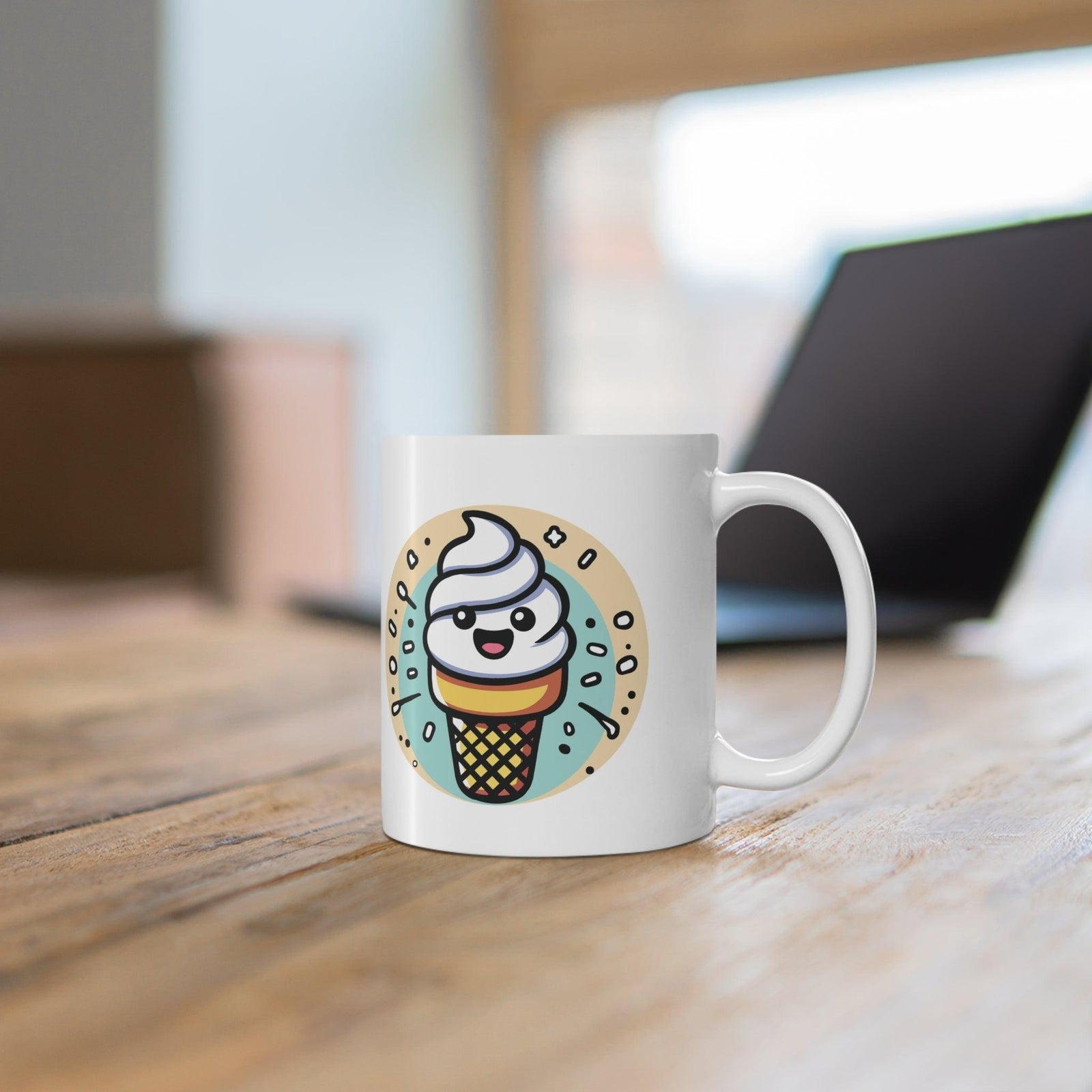 Ice - Cream Cone Cartoon Mug | Sweet 11 oz Treat | Buy Online from The Home Crafters