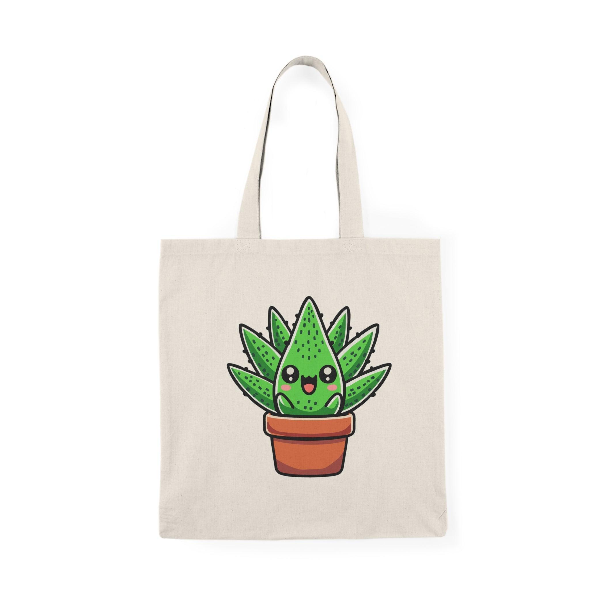 Cartoon Aloe Vera Tote Bag – Funny Eco Cotton Bag Gift | Buy Online from The Home Crafters