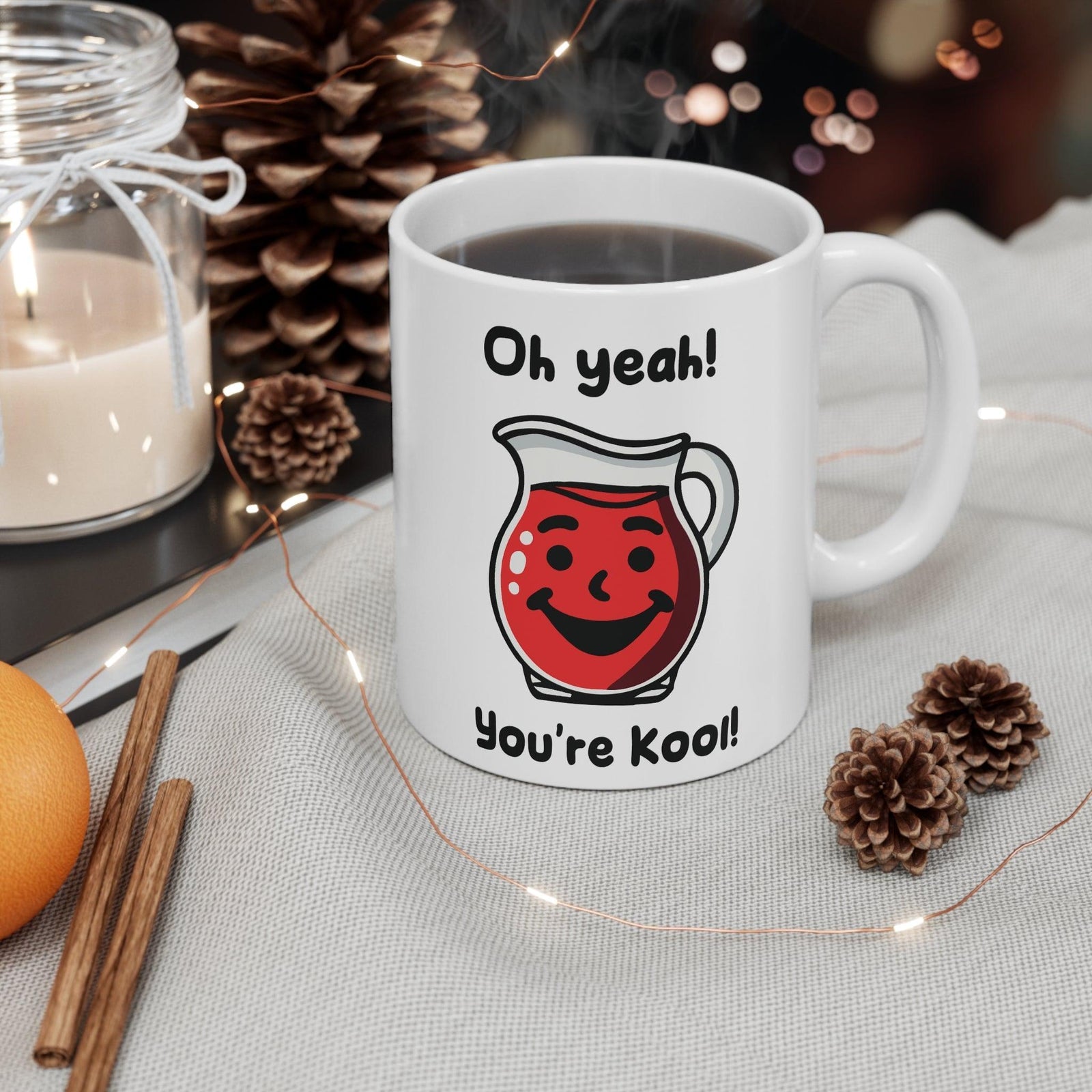 Oh Yeah! You’re Kool! Retro Jug Mug | 11 oz Positivity | Buy Online from The Home Crafters