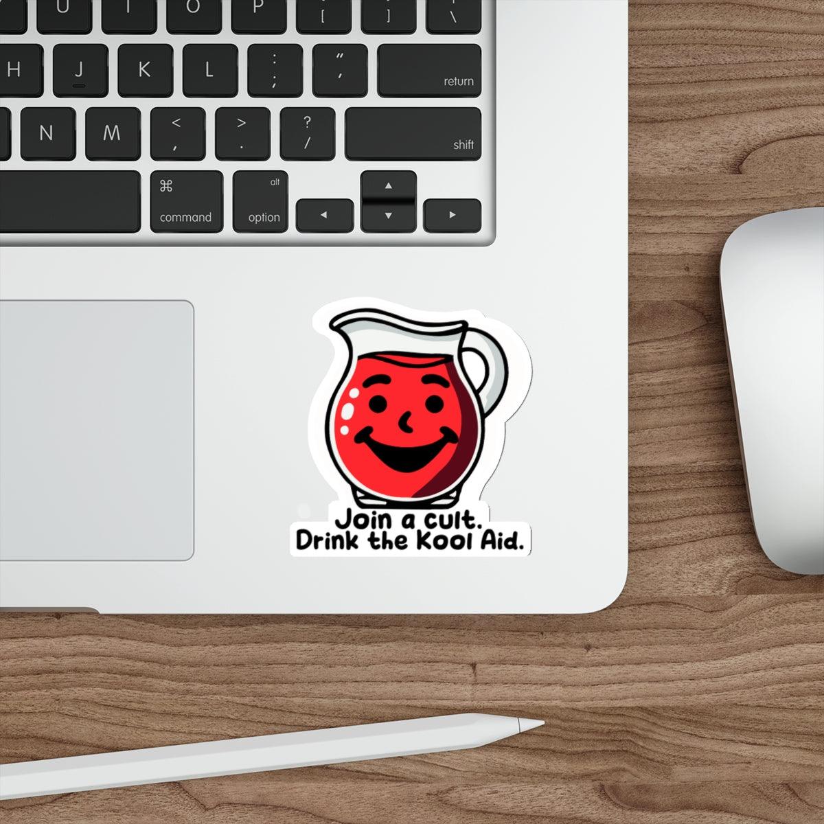 Join a Cult Kool - Aid Sticker – Edgy Dark Humor Vinyl Decal | Buy Online from The Home Crafters