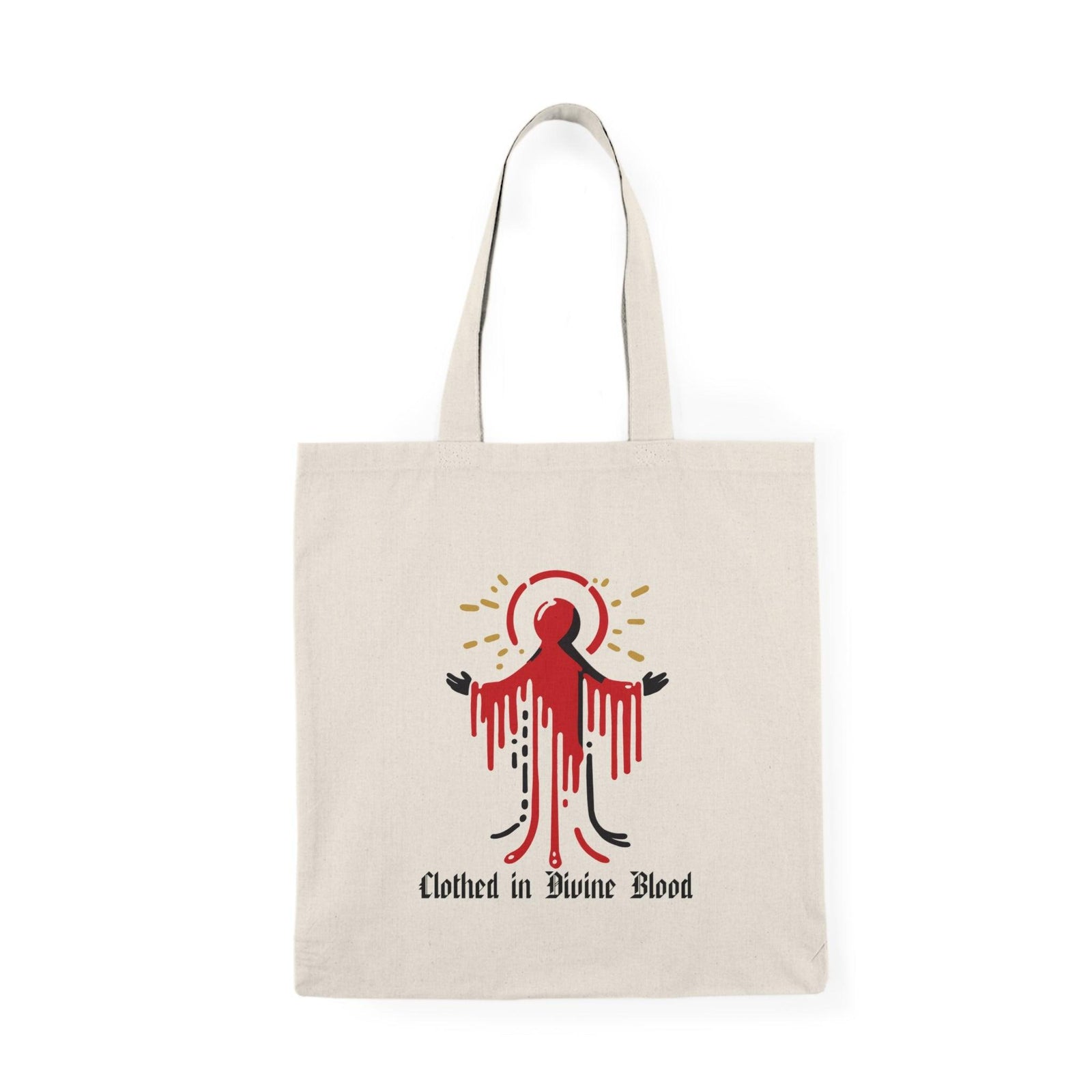 Clothed in Divine Blood Tote Bag | Buy Online from The Home Crafters
