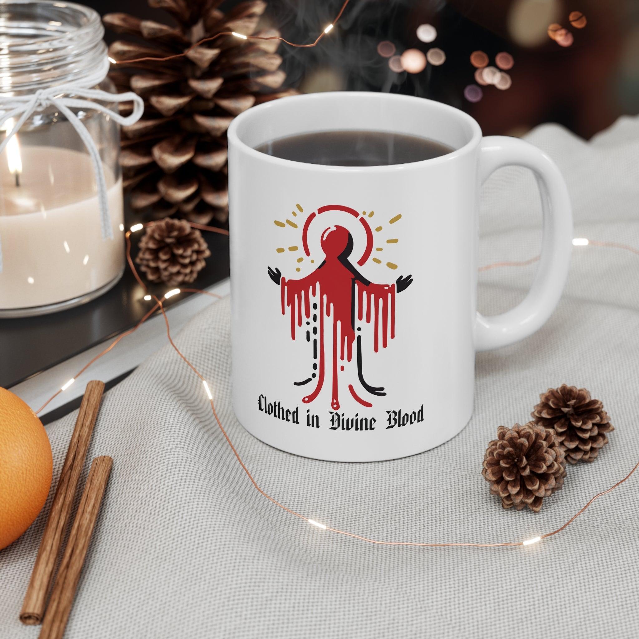Clothed in Divine Blood Mystical Mug | 11 oz Red Power | Buy Online from The Home Crafters