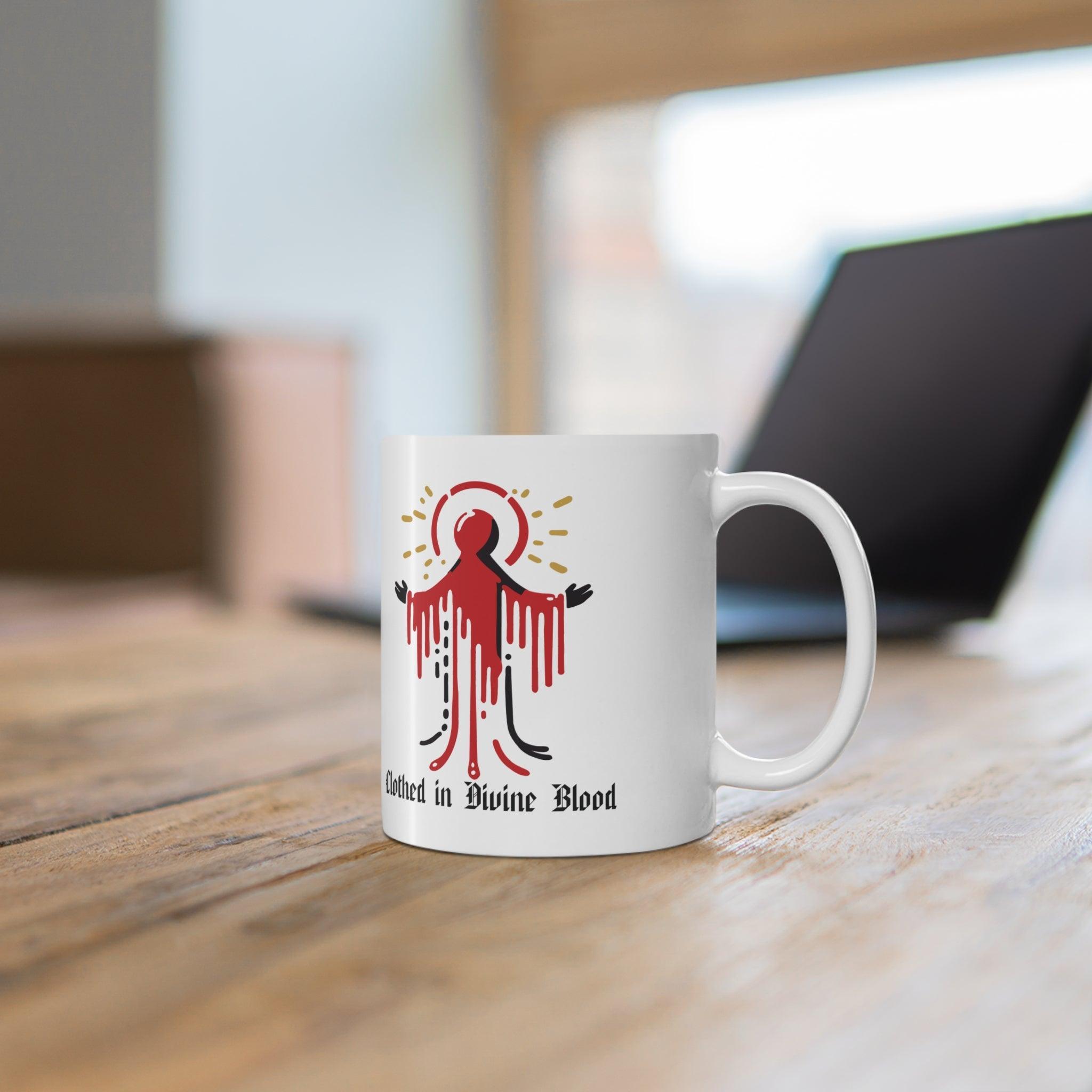 Clothed in Divine Blood Mystical Mug | 11 oz Red Power | Buy Online from The Home Crafters