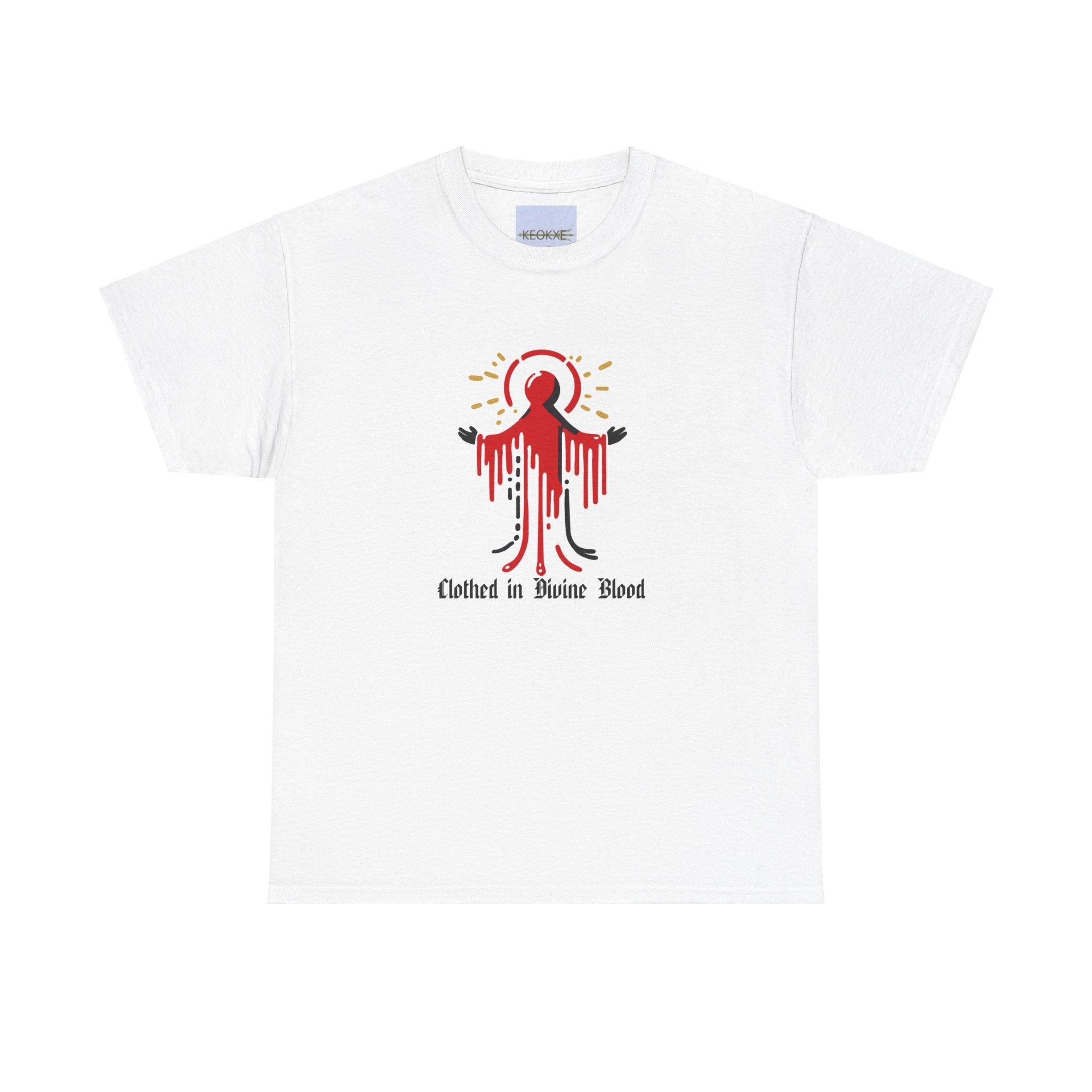Clothed in Divine Blood – Gothic Power T-Shirt | Buy Online from The Home Crafters