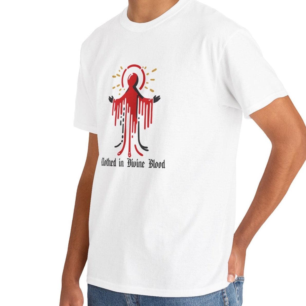 Clothed in Divine Blood – Gothic Power T-Shirt | Buy Online from The Home Crafters