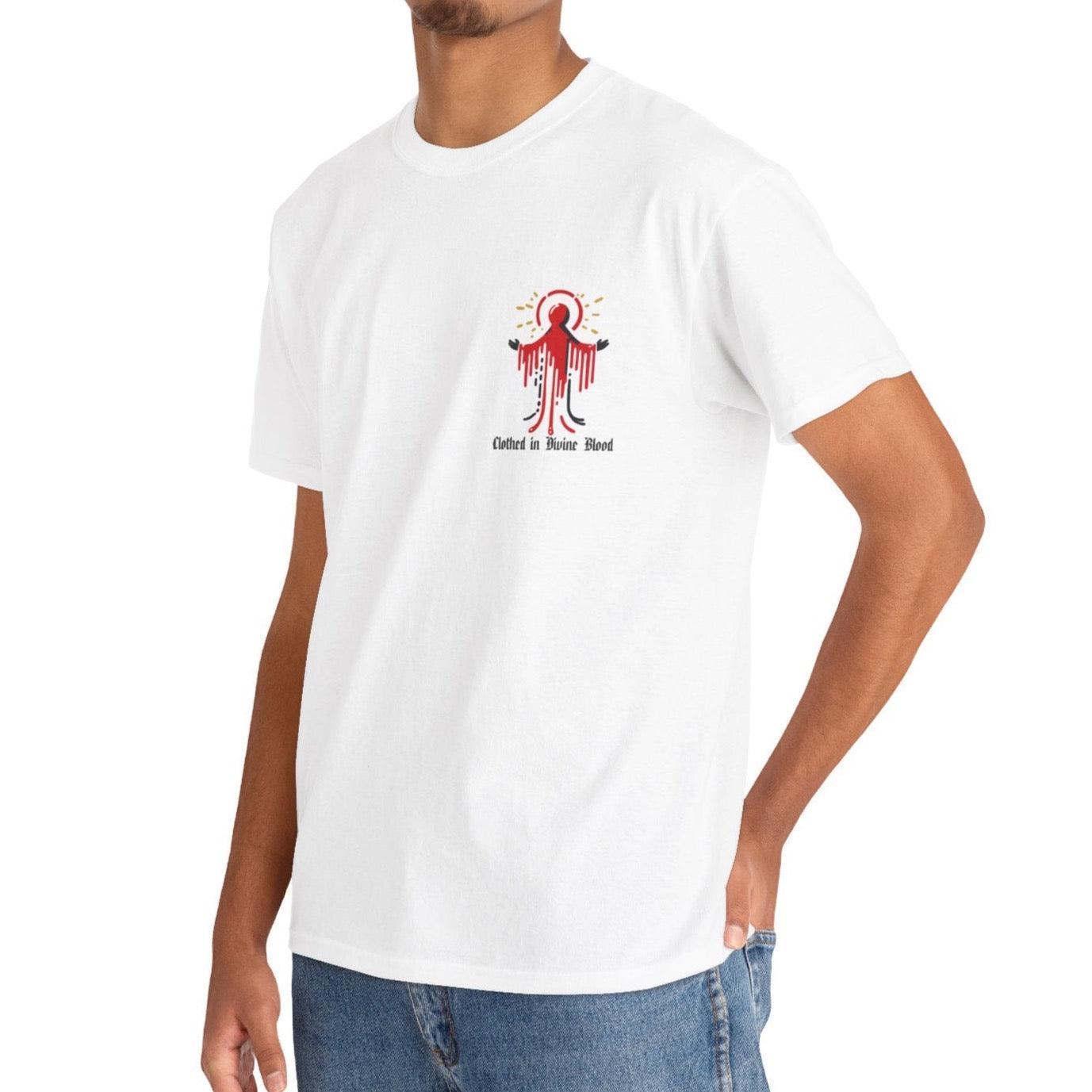 Clothed in Divine Blood – Gothic Power T-Shirt | Buy Online from The Home Crafters