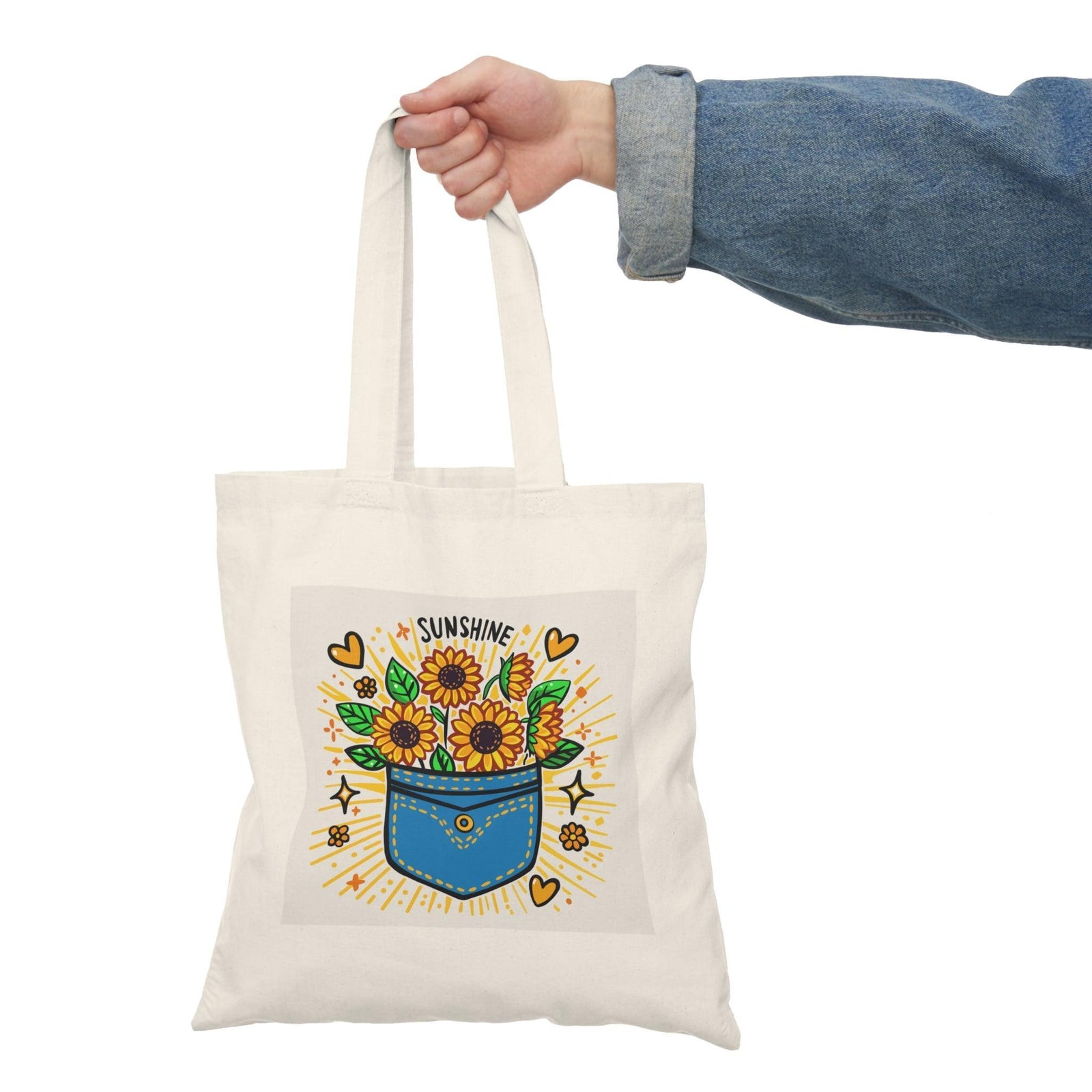 Pocket Full of Sunshine Tote Bag – Cute Eco Cotton Design | Buy Online from The Home Crafters