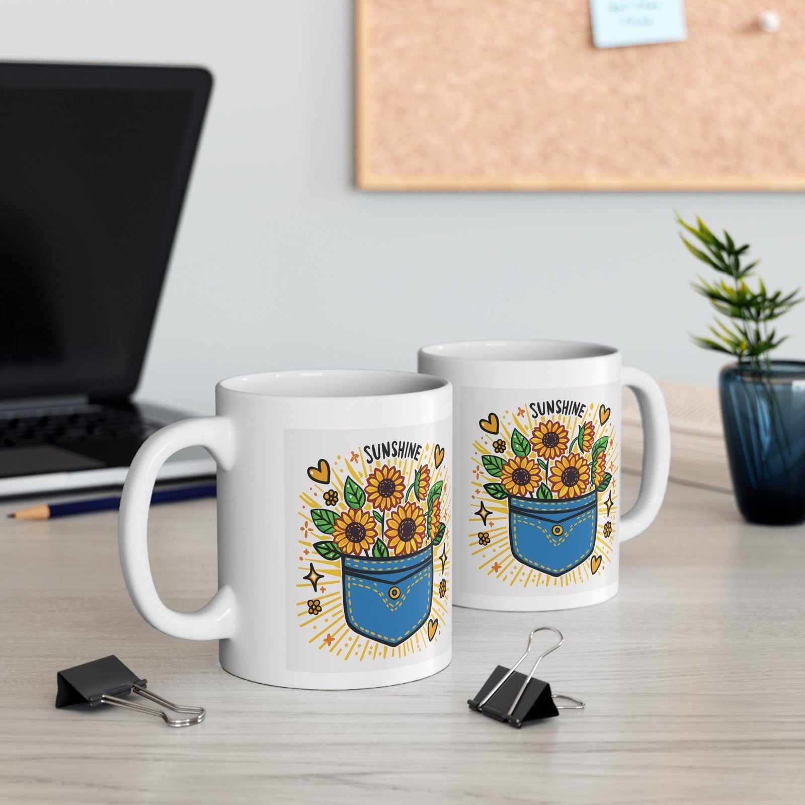 Sunshine Pocket Sunflower Mug | Buy Online from The Home Crafters