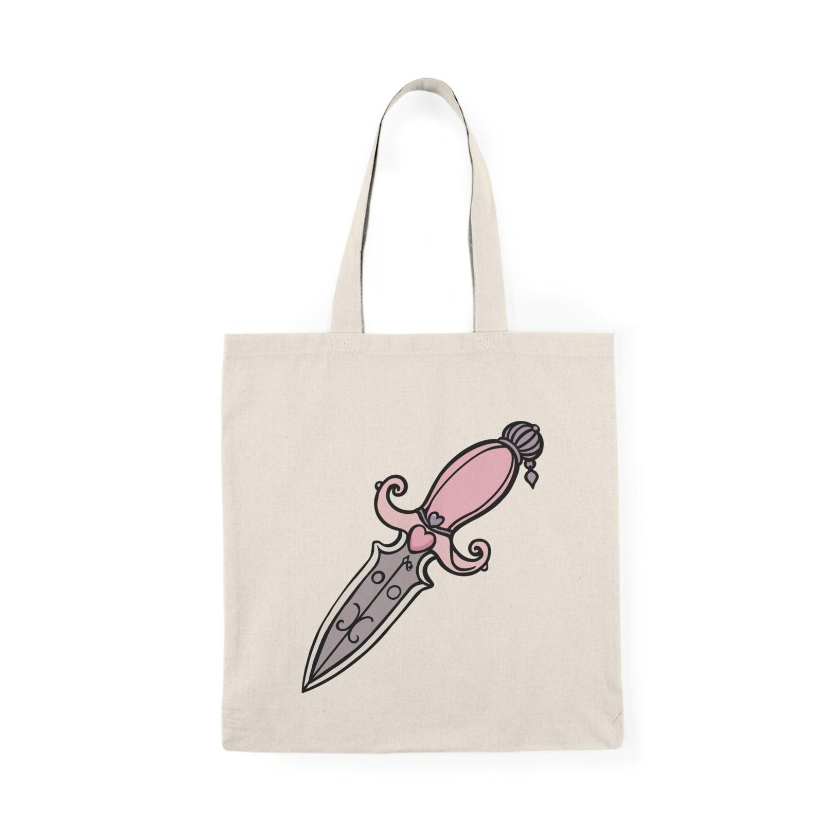 Pink Dagger Tote – Edgy Eco Bag | Buy Online from The Home Crafters