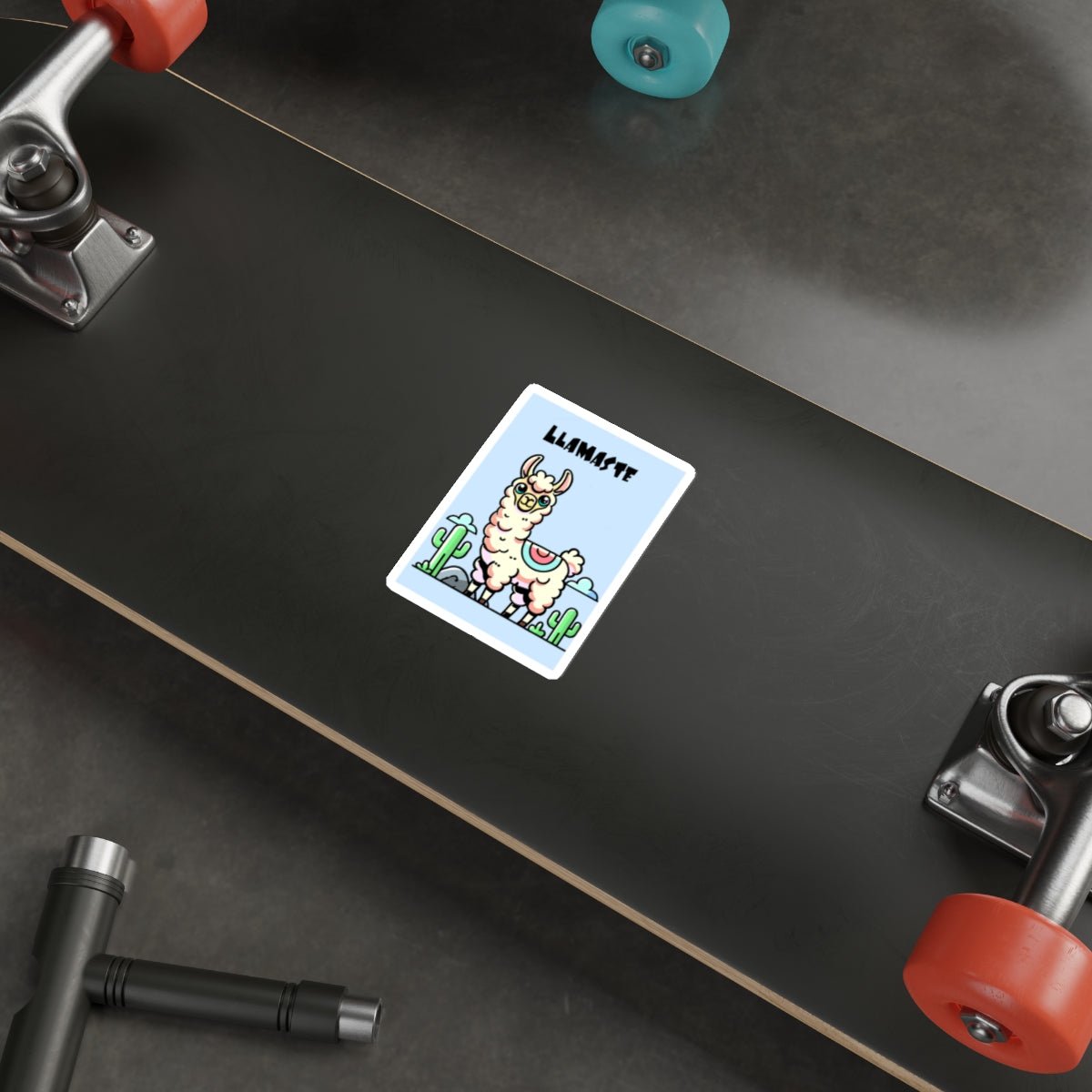 Llamaste Cartoon Llama Sticker – Cute Yoga Aesthetic | Buy Online from The Home Crafters