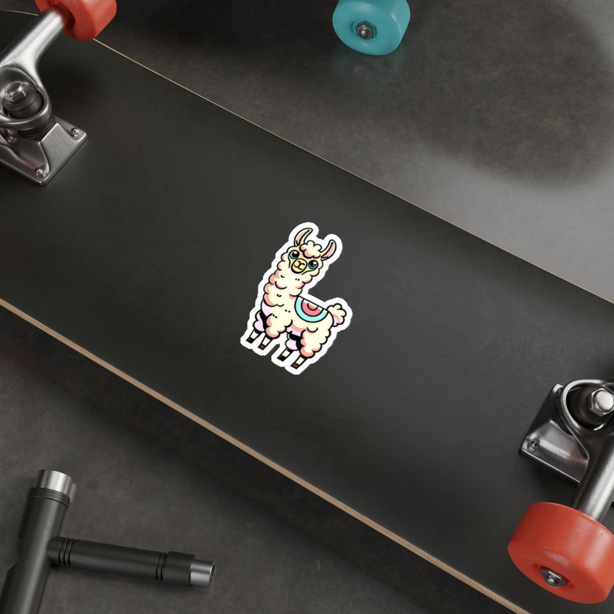 Pastel Cartoon Llama Sticker – Whimsical Cute Vinyl Decal | Buy Online from The Home Crafters