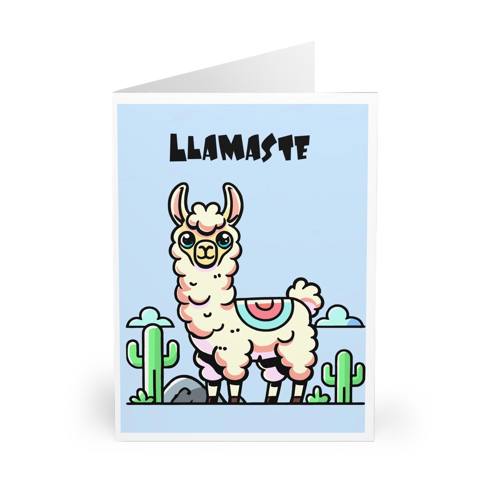 Llamaste Card – Cute Mindful Greeting with Pastel Llama | Buy Online from The Home Crafters