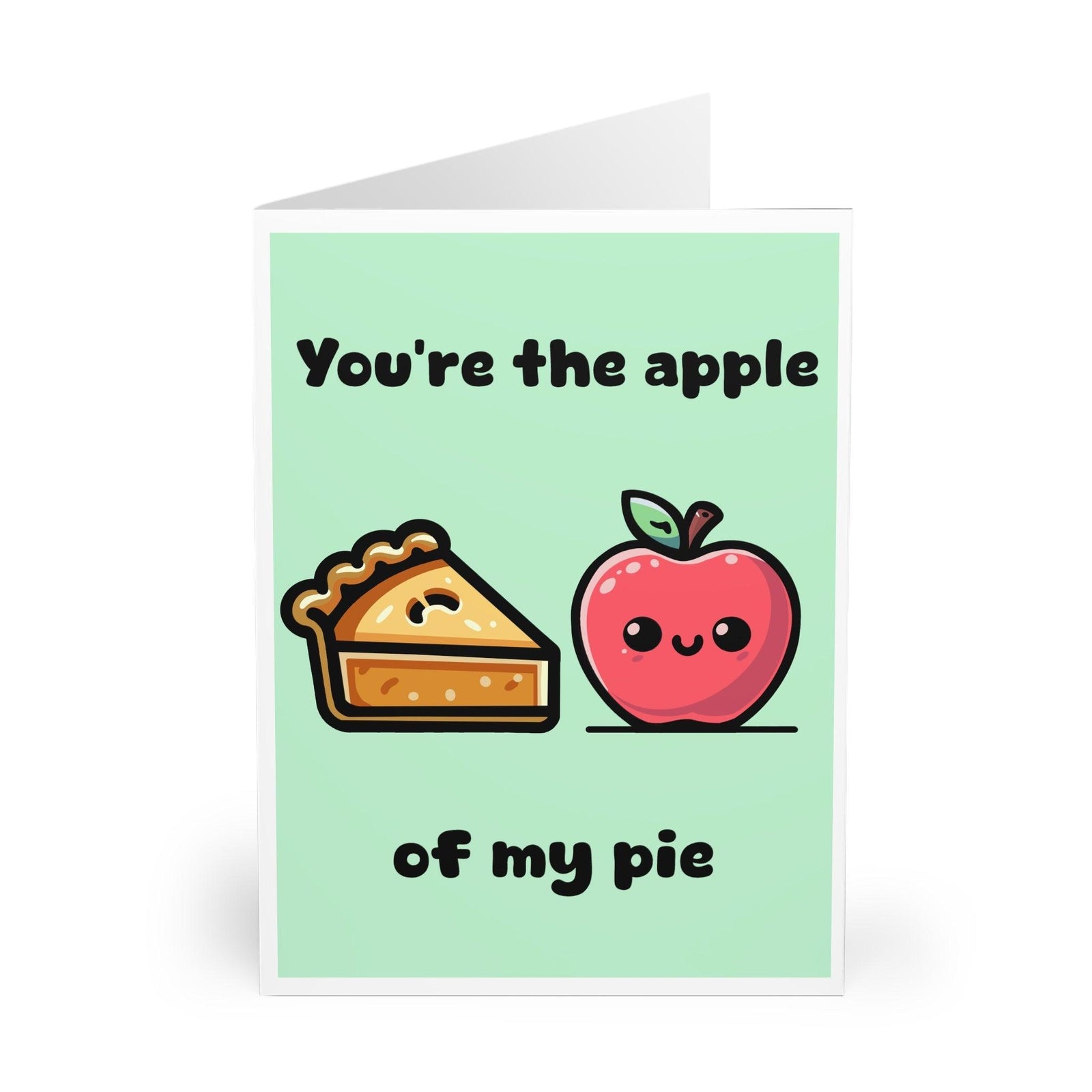 You're the Apple of My Pie – Cute Funny Pun Love Card | Buy Online from The Home Crafters