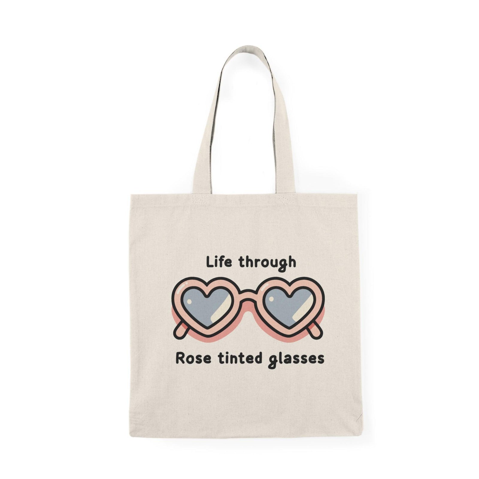 Rose Tinted Glasses Tote – Cute Optimistic Pink Aesthetic | Buy Online from The Home Crafters