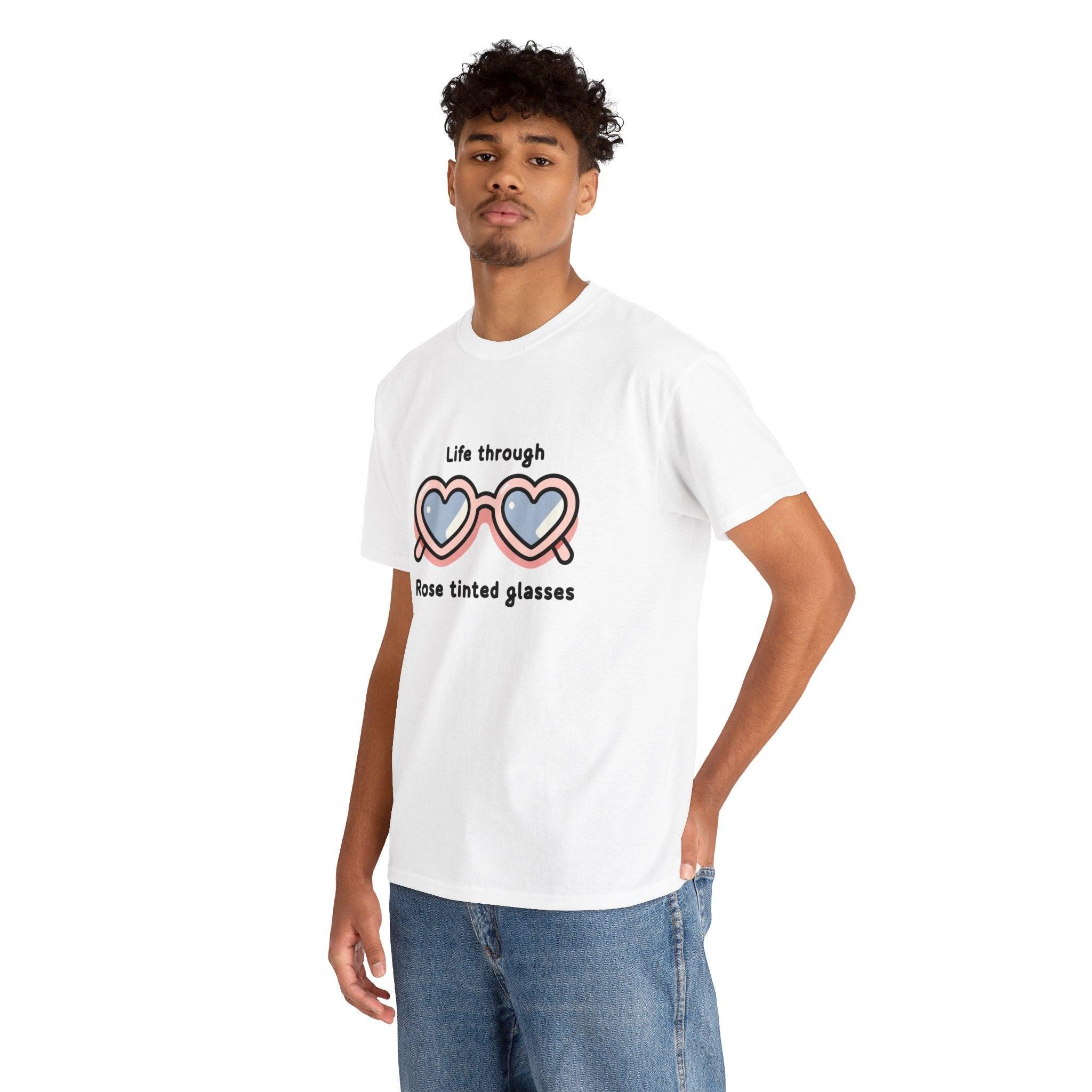 Life Through Rose - Tinted Glasses – Positivity Tee | Buy Online from The Home Crafters