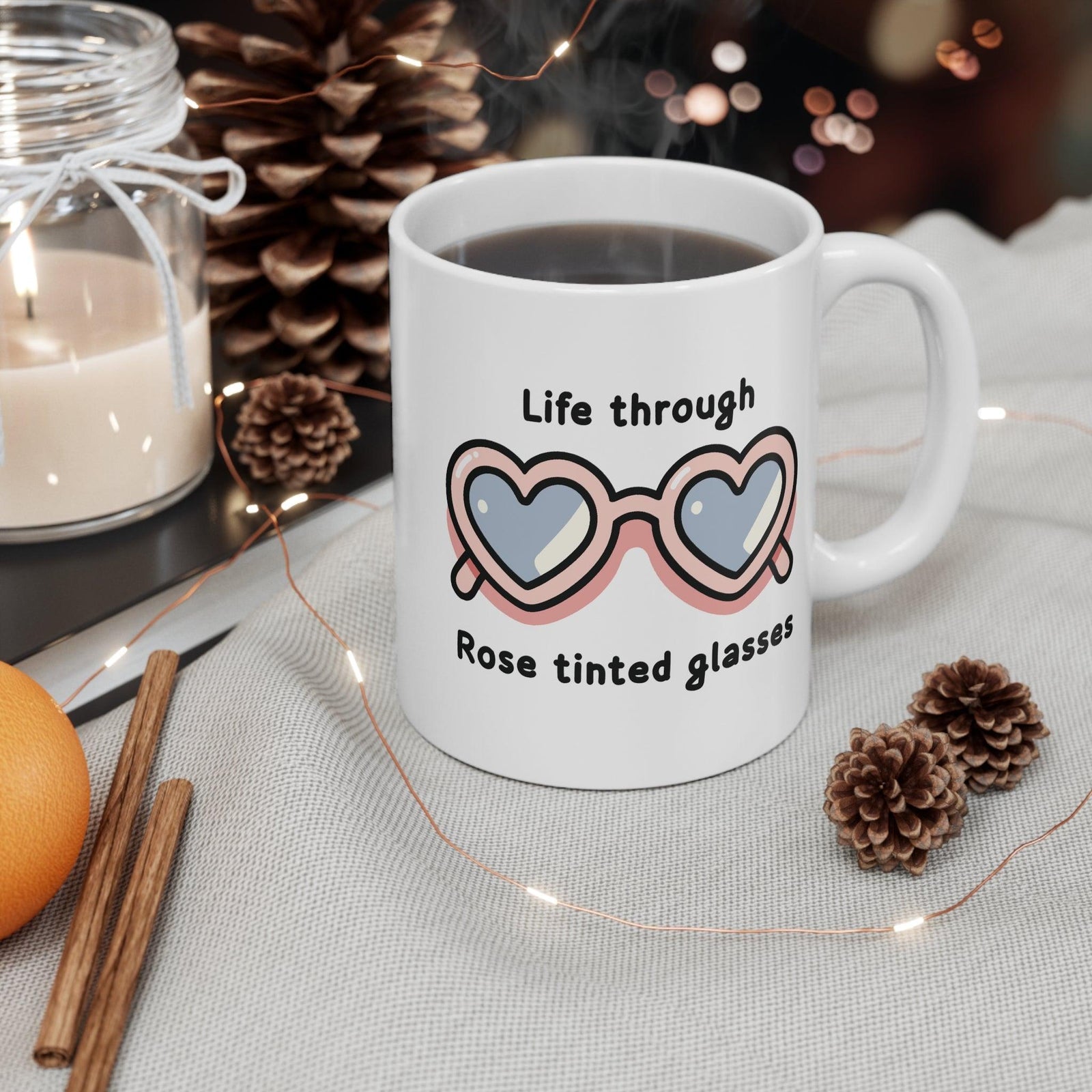 Rose - Tinted Glasses Mug | 11 oz Everyday Optimism | Buy Online from The Home Crafters
