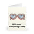 With You, Everything's Rosy – Romantic Glasses Card | Buy Online from The Home Crafters