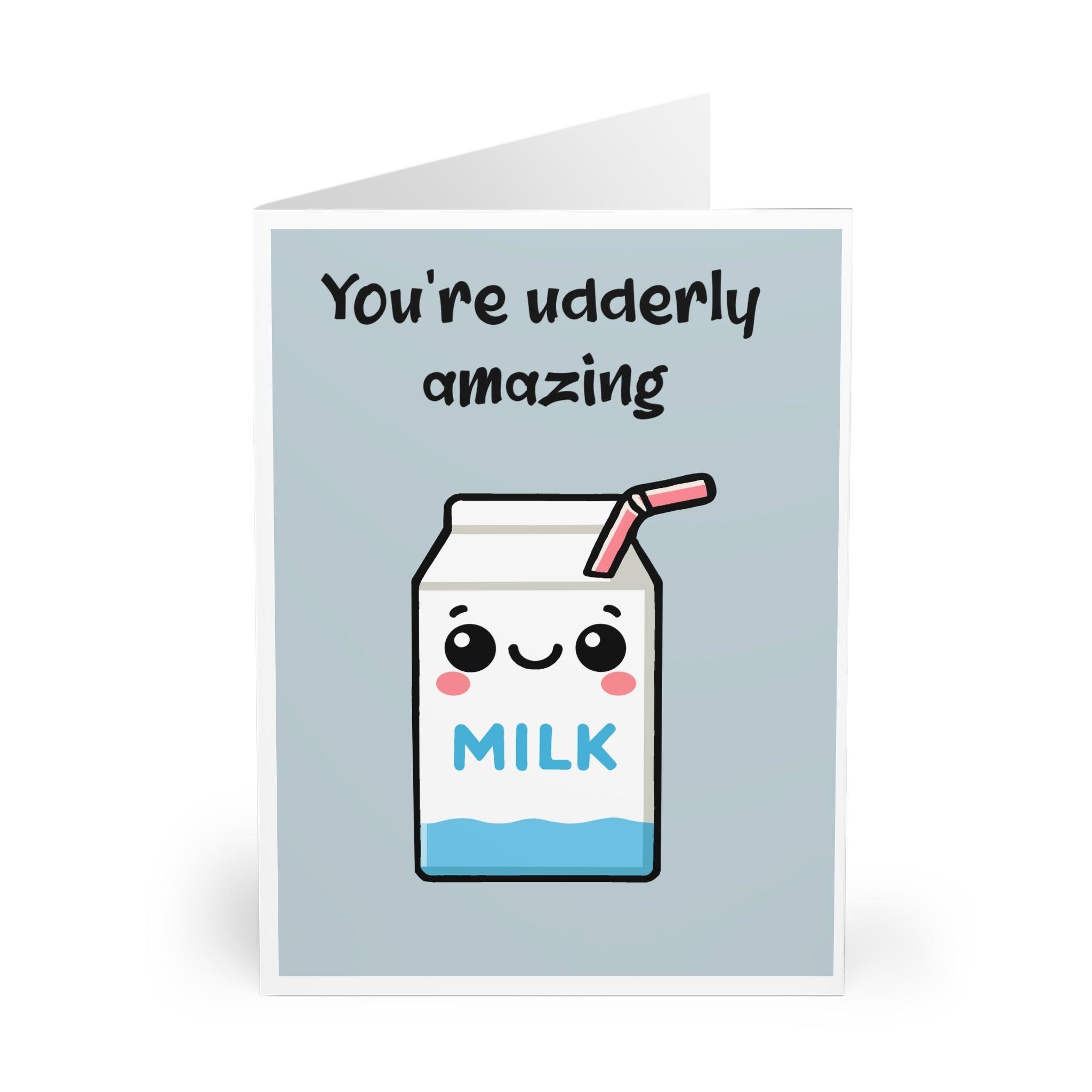 You’re Udderly Amazing – Cute Milk Carton Card | Buy Online from The Home Crafters