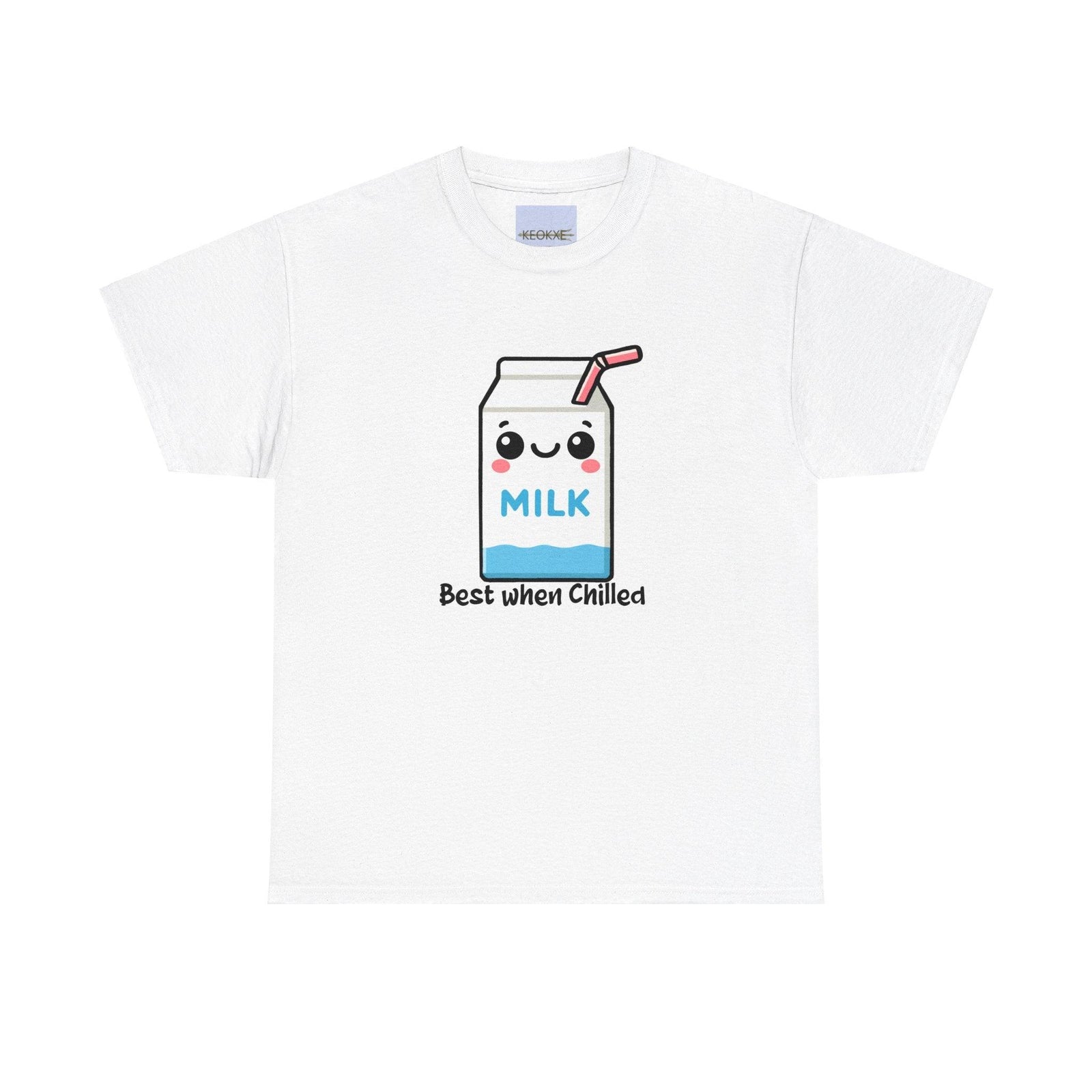 Best When Chilled T-Shirt – Funny Milk Cartoon Tee | Buy Online from The Home Crafters