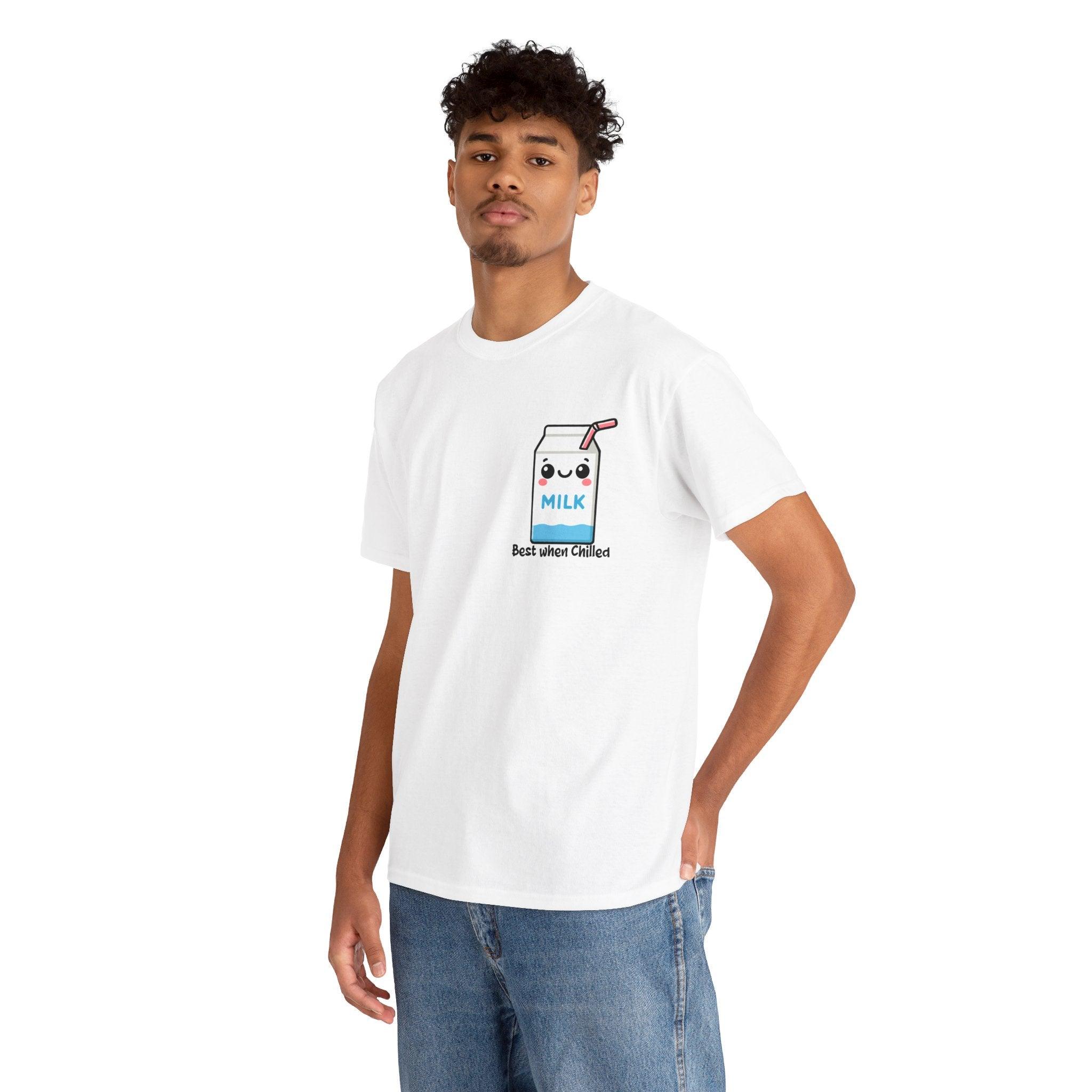 Best When Chilled T-Shirt – Funny Milk Cartoon Tee | Buy Online from The Home Crafters