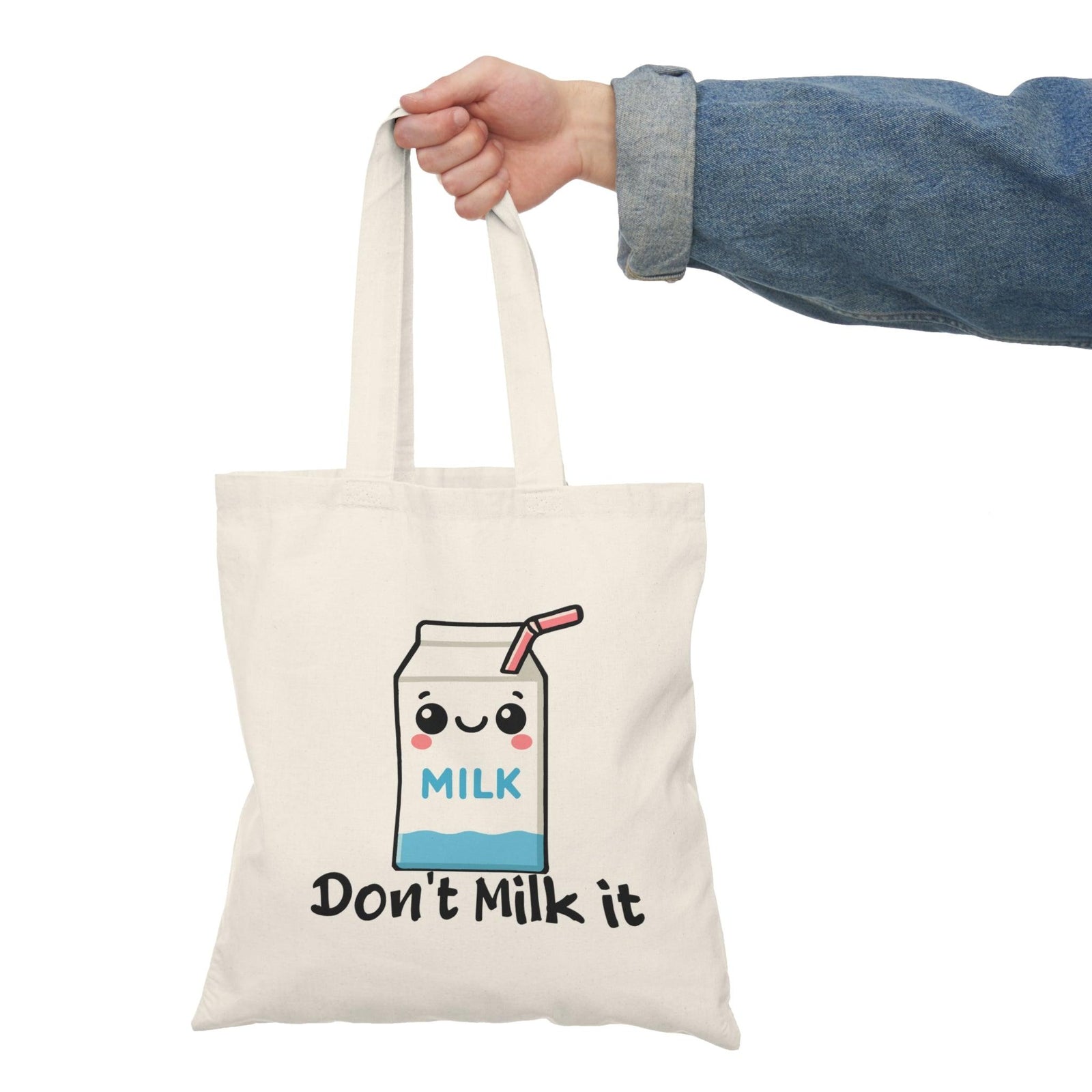 Don't Milk It Tote – Funny Eco Cartoon Milk Shopper Bag | Buy Online from The Home Crafters