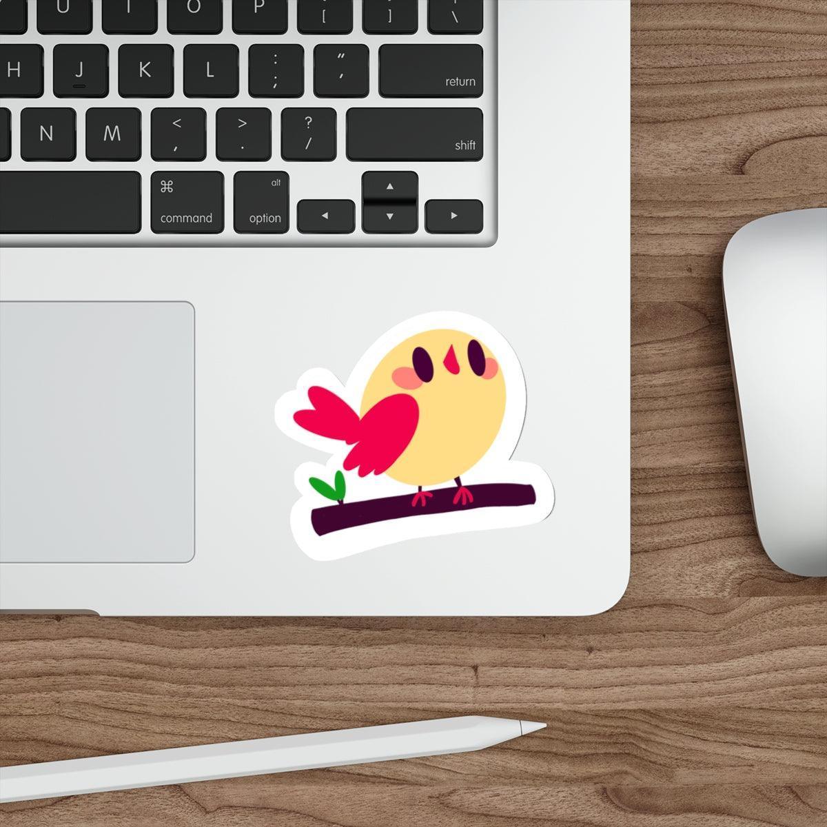 Bird on Branch Sticker – Tranquil Pastel Nature Design | Buy Online from The Home Crafters