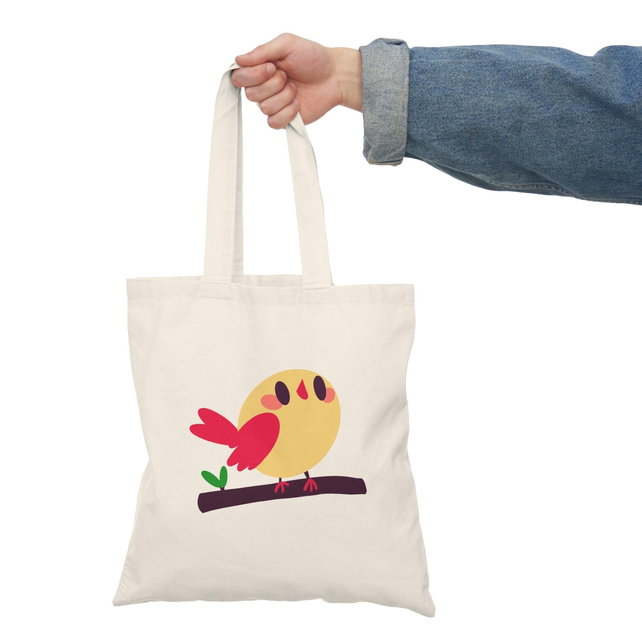 Cartoon Bird Tote – Eco Nature Bag with Branch Design | Buy Online from The Home Crafters