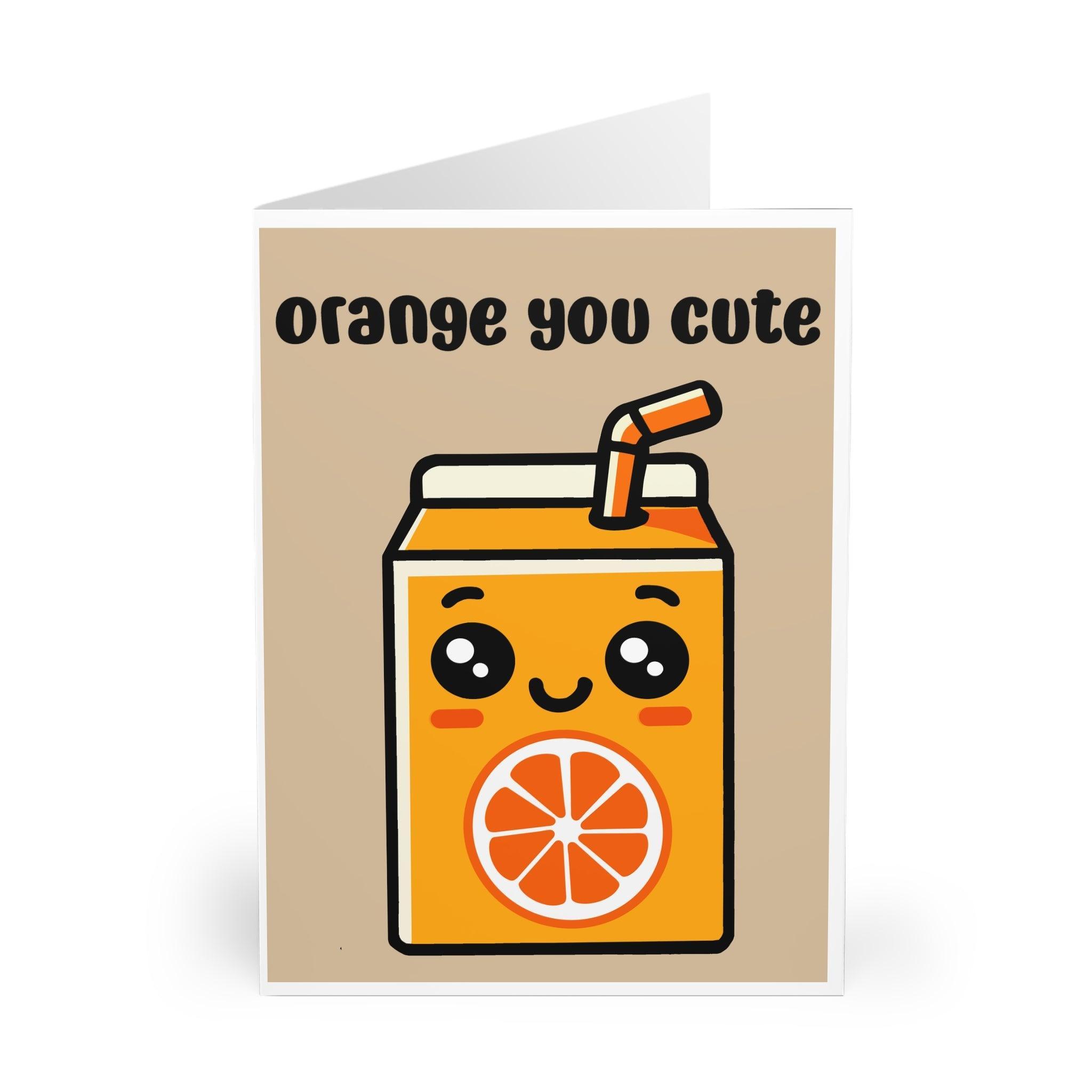 Orange You Cute – Playful & Sweet Greeting Card | Buy Online from The Home Crafters