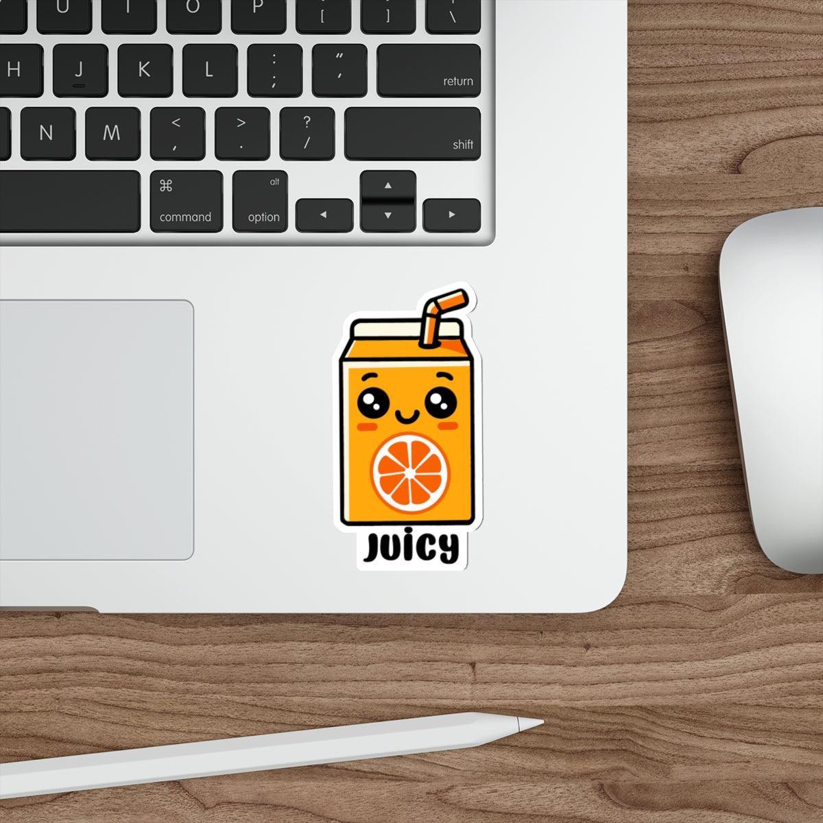 Juicy Orange Juice Sticker – Fun Waterproof Vinyl | Buy Online from The Home Crafters