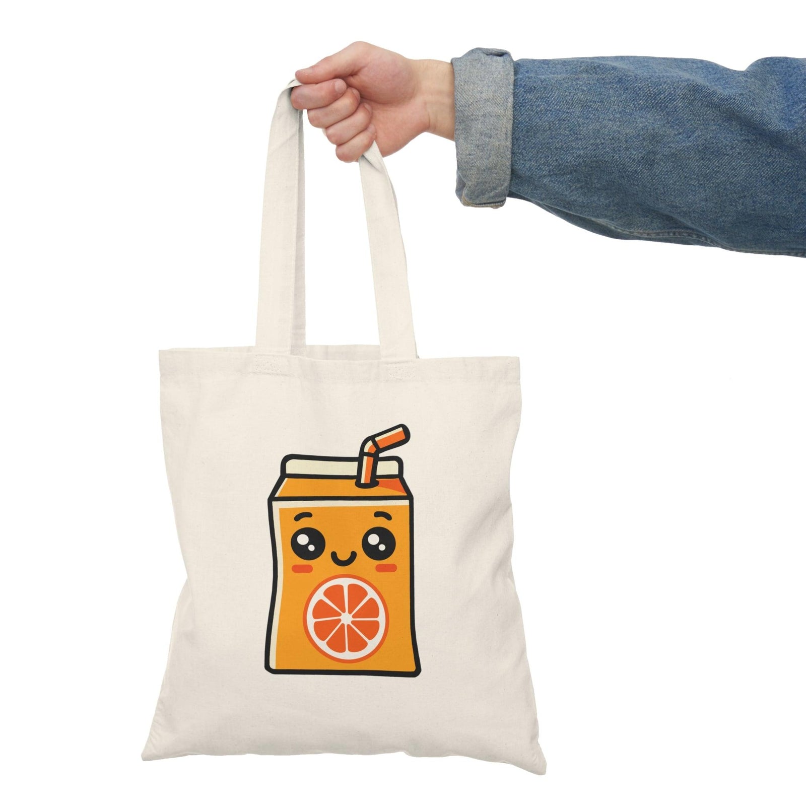Orange Juice Box Tote – Cute Eco Cotton Cartoon Shopper | Buy Online from The Home Crafters