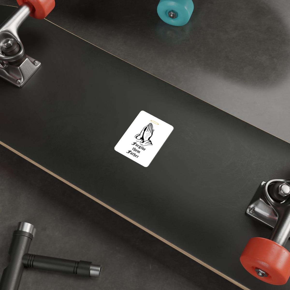 Forgive Them Father Sticker – Cross & Halo Christian Design | Buy Online from The Home Crafters
