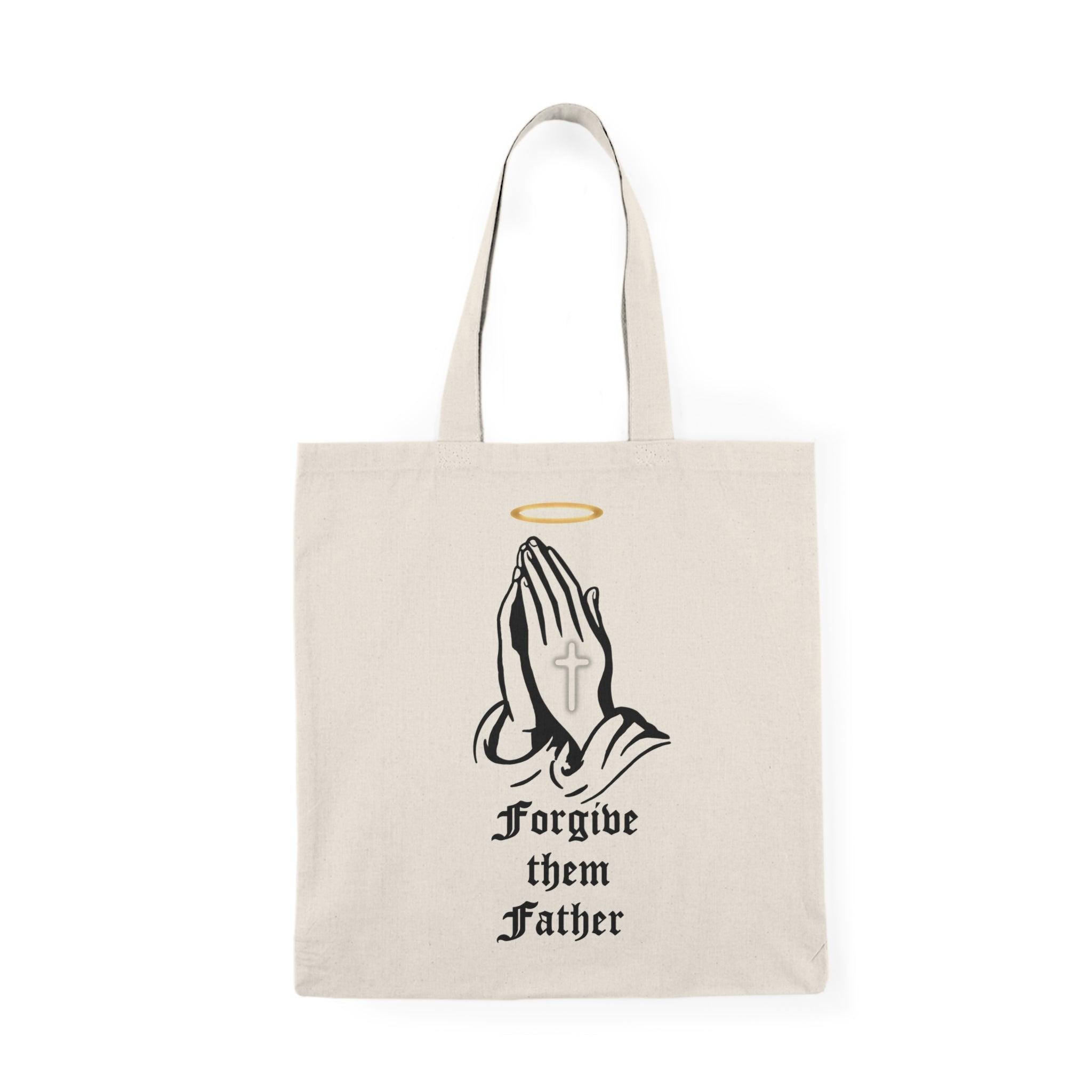 Forgive Them Father – Cross & Halo Tote Bag | Buy Online from The Home Crafters