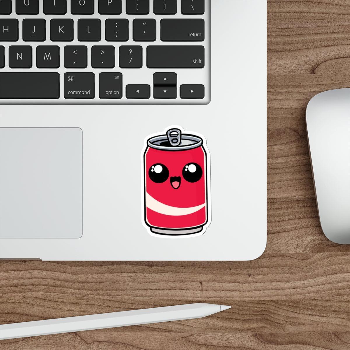 Cute Soda Can Sticker – Kawaii Waterproof Fun Vinyl Decal | Buy Online from The Home Crafters