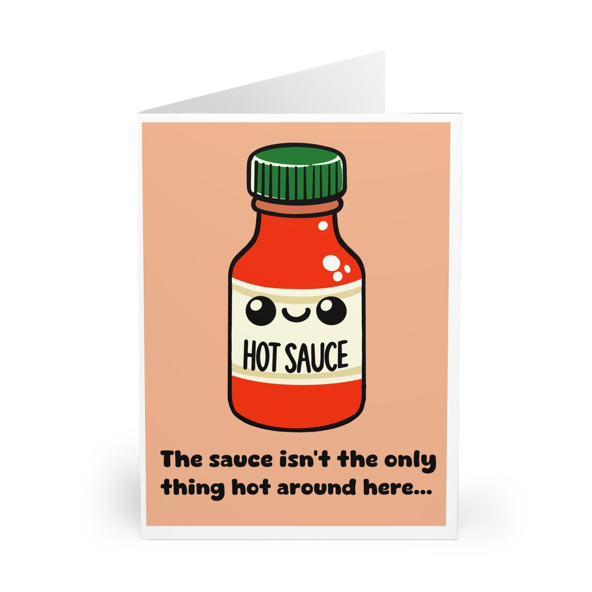 Hot Sauce Flirty Card – Funny Romantic Spicy Greeting Card | Buy Online from The Home Crafters