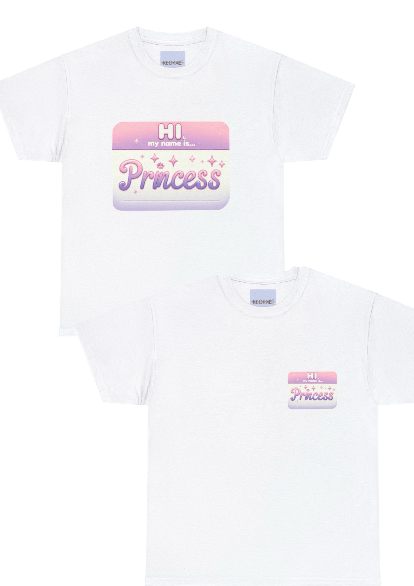 Hi, My Name Is Princess T-Shirt | Bold Pink Royal Tee | Buy Online from The Home Crafters
