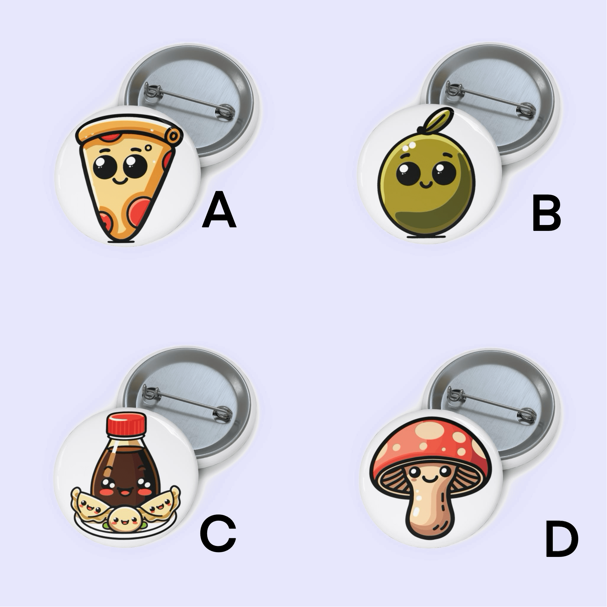 Food Lover’s Pin Badge Set | Buy Online from The Home Crafters