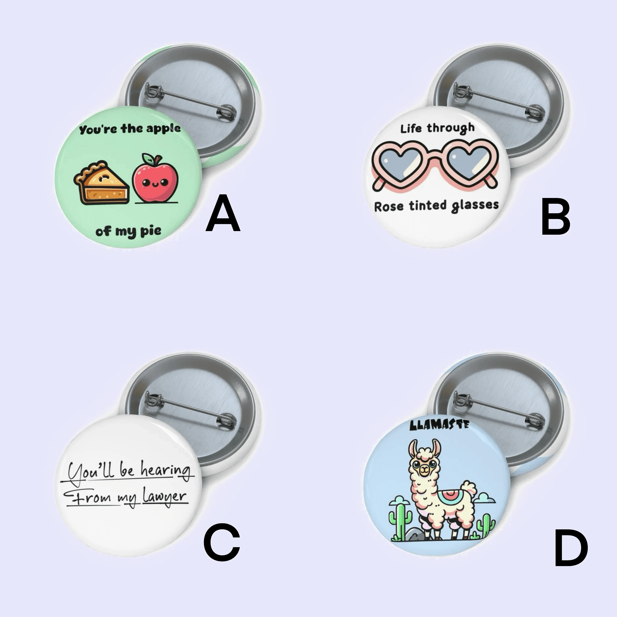 Quirky Phrase Pin Badge Bundle | Buy Online from The Home Crafters