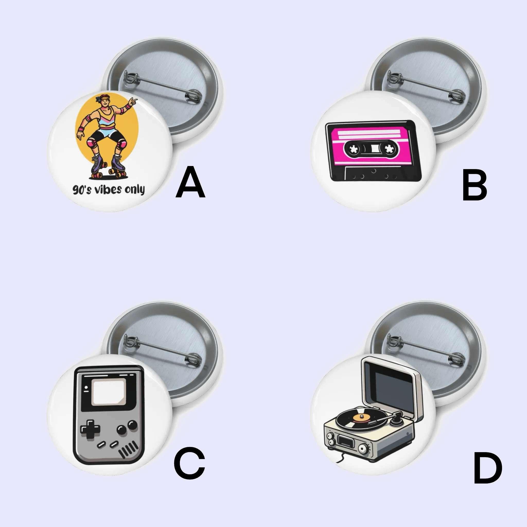 Retro Vibes Pin Badge Bundle | Buy Online from The Home Crafters