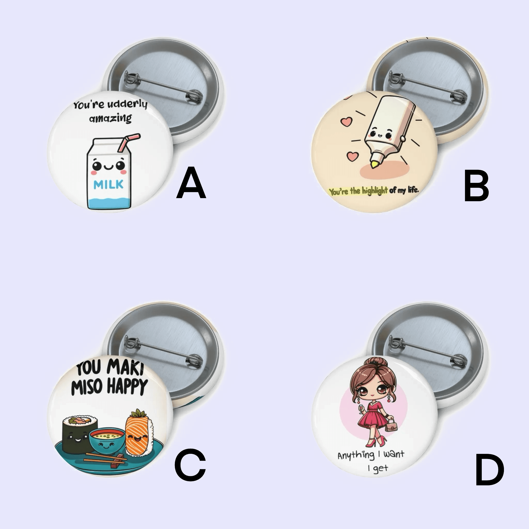 Positive Vibes Pin Badge Bundle | Buy Online from The Home Crafters